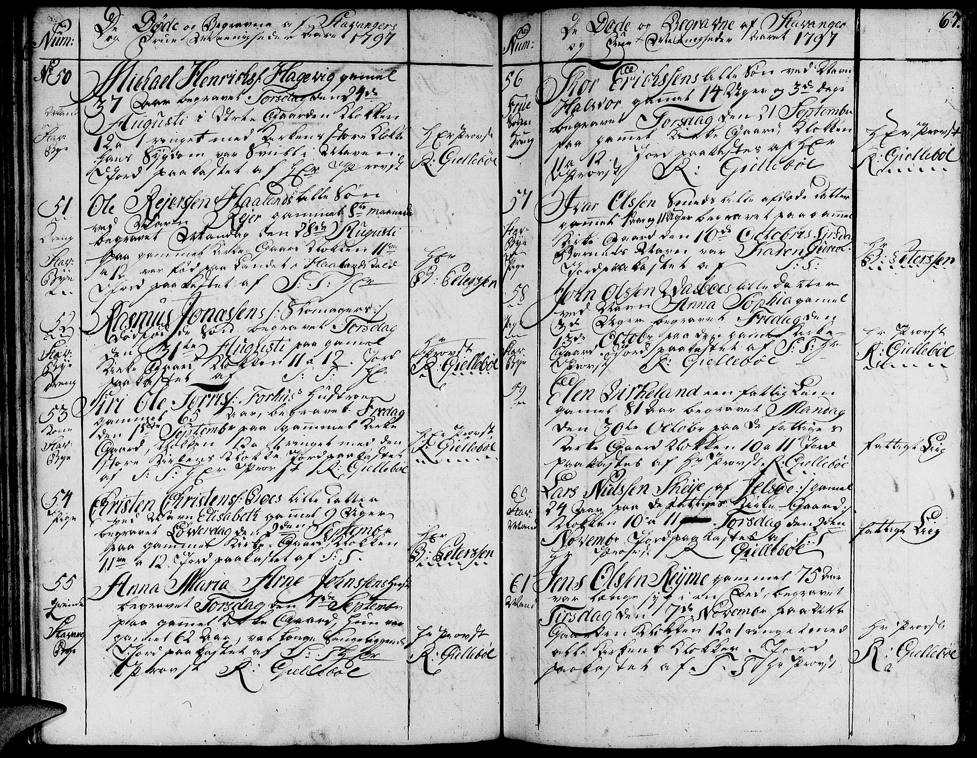 Domkirken sokneprestkontor, AV/SAST-A-101812/001/30/30BA/L0007: Parish register (official) no. A 7, 1789-1815, p. 67