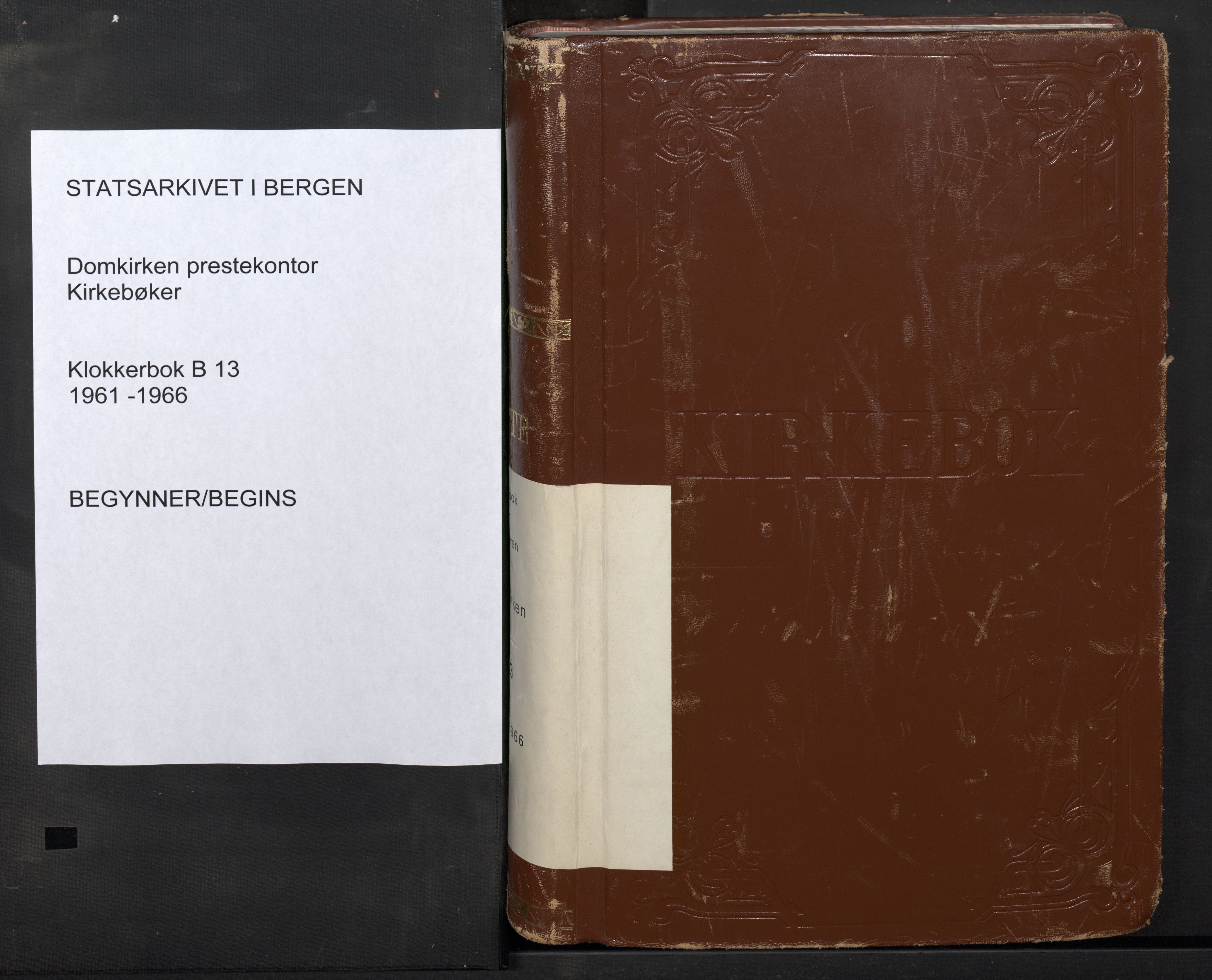 Domkirken sokneprestembete, SAB/A-74801/H/Hab/L0020: Parish register (copy) no. B 13, 1961-1966