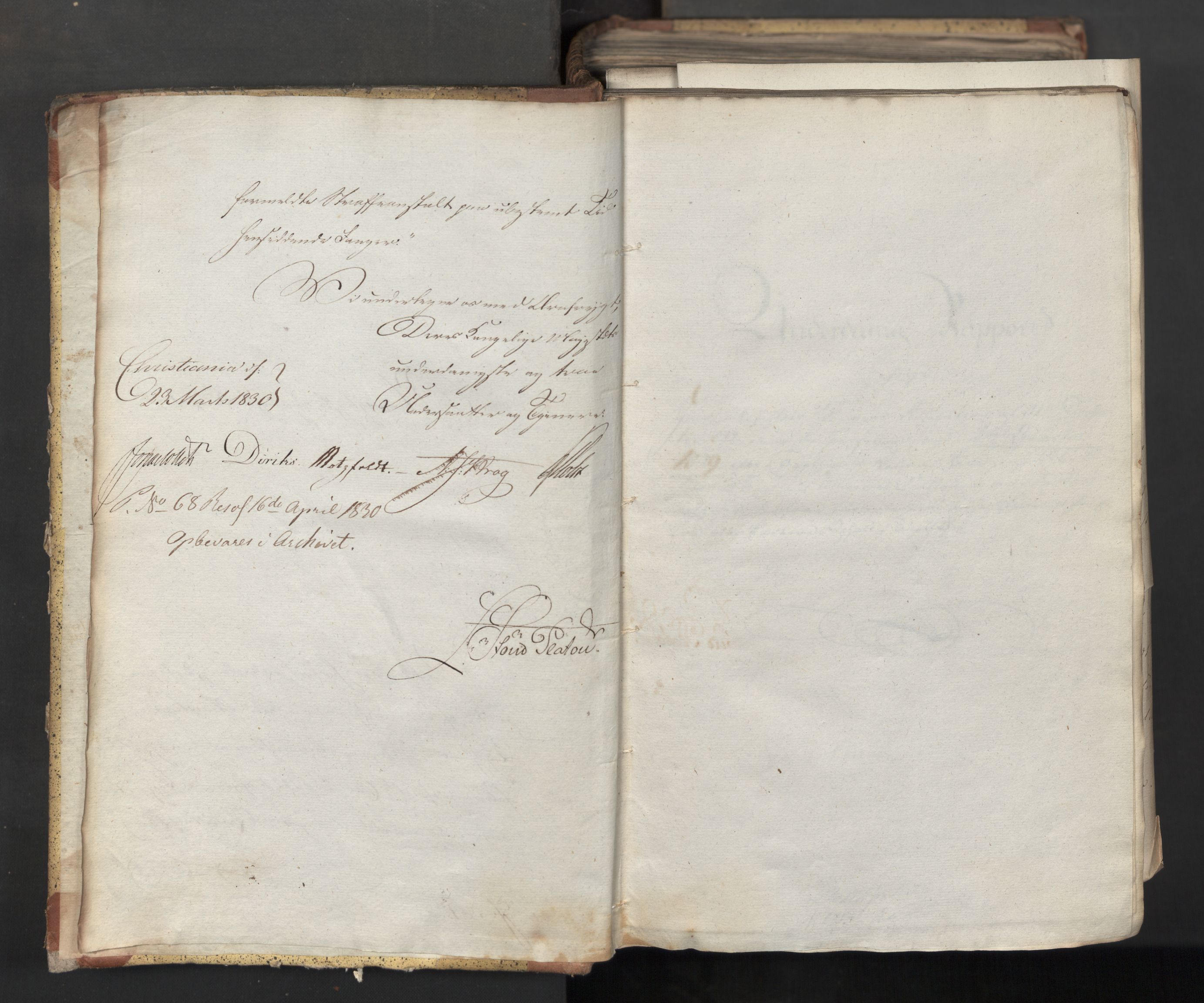 Statsrådsavdelingen i Stockholm, AV/RA-S-1003/D/Da/L0065: Regjeringsinnstillinger nr. 1-239, 1830, p. 5