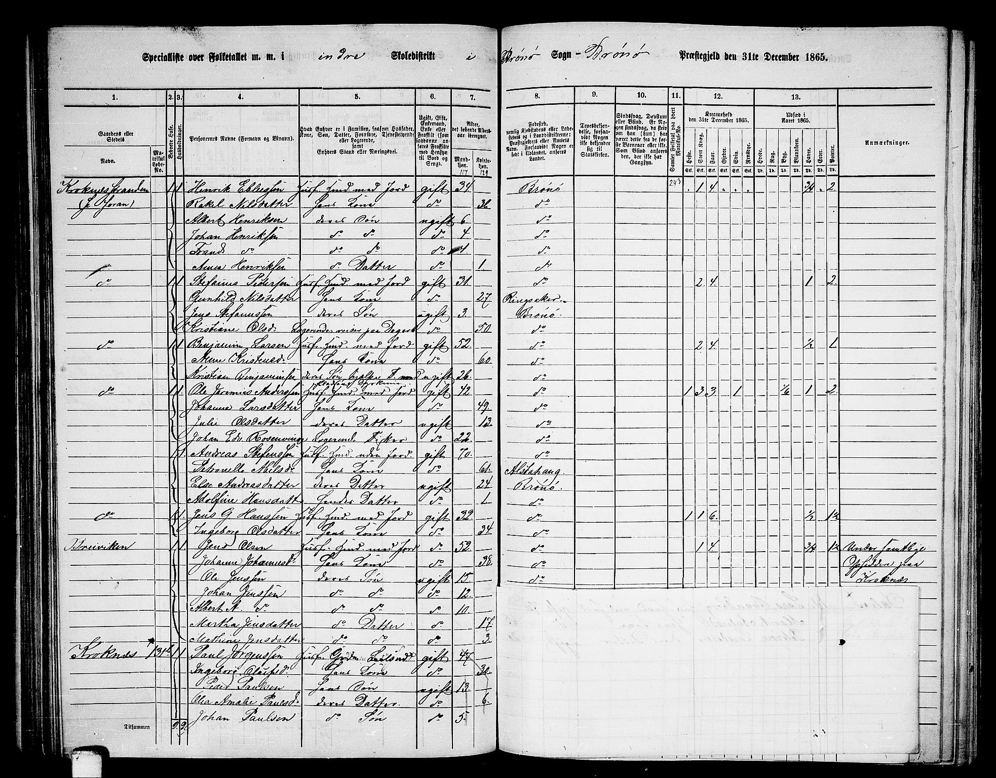 RA, 1865 census for Brønnøy, 1865, p. 104