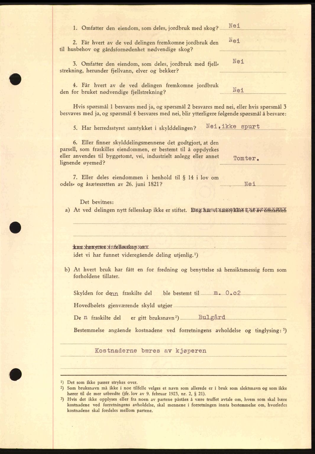 Nordmøre sorenskriveri, AV/SAT-A-4132/1/2/2Ca: Mortgage book no. A98, 1944-1944, Diary no: : 1536/1944