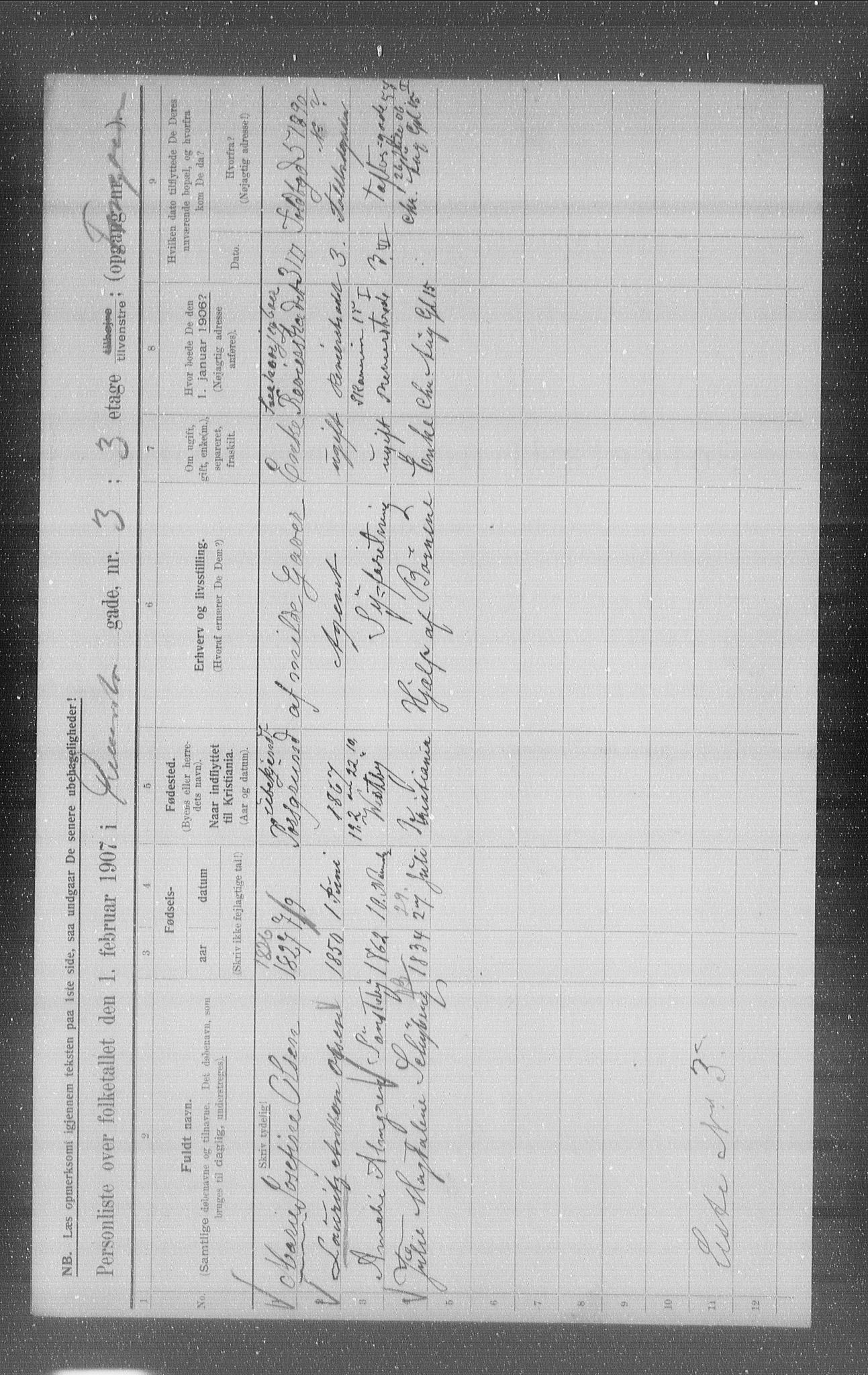 OBA, Municipal Census 1907 for Kristiania, 1907, p. 42276