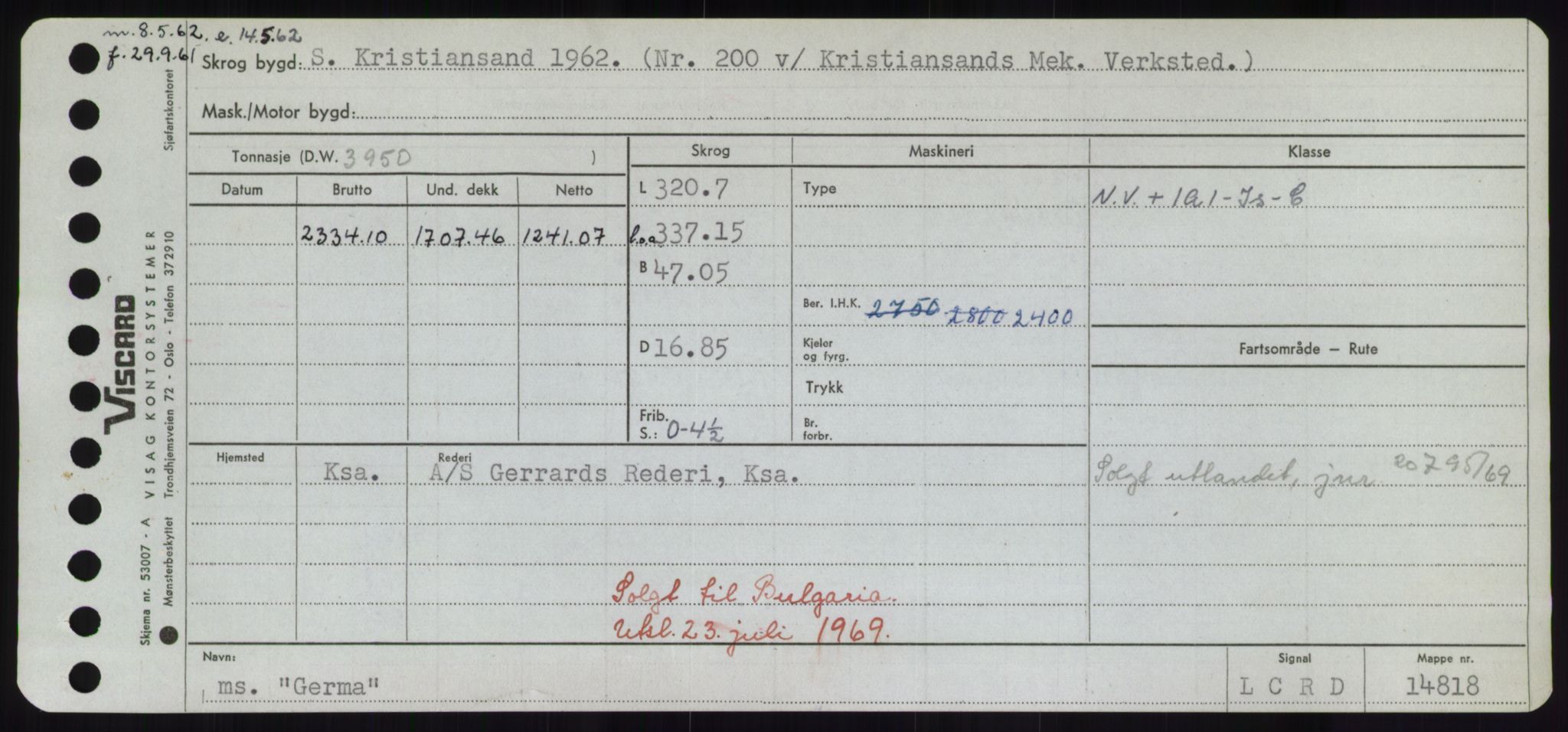 Sjøfartsdirektoratet med forløpere, Skipsmålingen, RA/S-1627/H/Hd/L0012: Fartøy, G-Glø, p. 261