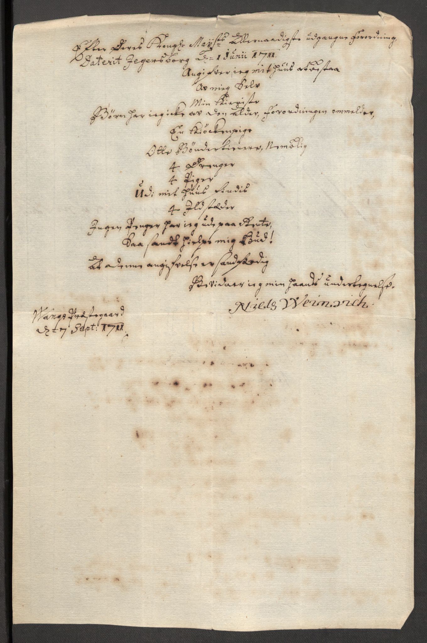 Rentekammeret inntil 1814, Reviderte regnskaper, Fogderegnskap, AV/RA-EA-4092/R51/L3192: Fogderegnskap Nordhordland og Voss, 1711, p. 330