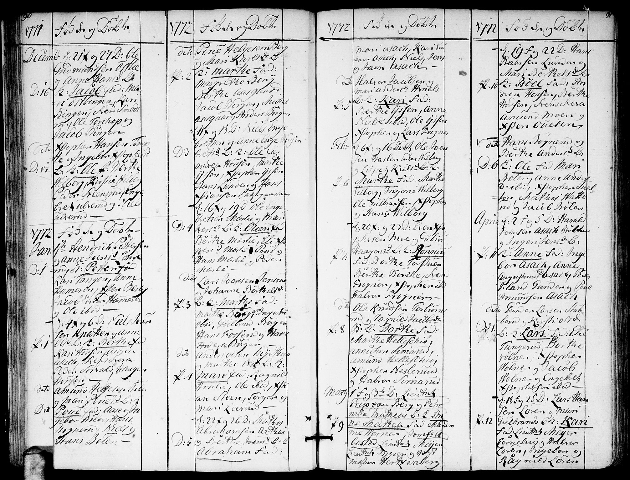 Sørum prestekontor Kirkebøker, SAO/A-10303/F/Fa/L0002: Parish register (official) no. I 2, 1759-1814, p. 90-91