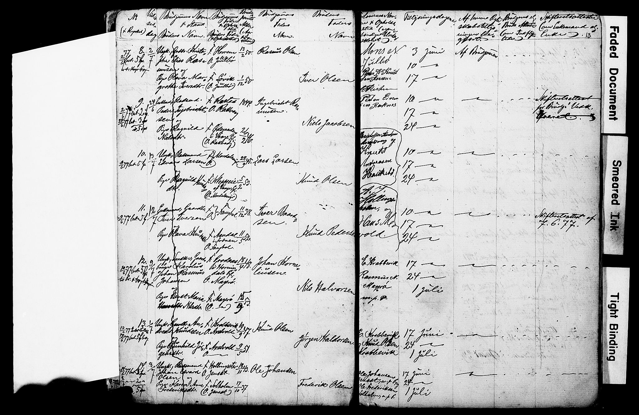 Ministerialprotokoller, klokkerbøker og fødselsregistre - Møre og Romsdal, SAT/A-1454/560/L0722: Banns register no. 560A06, 1871-1883, p. 13