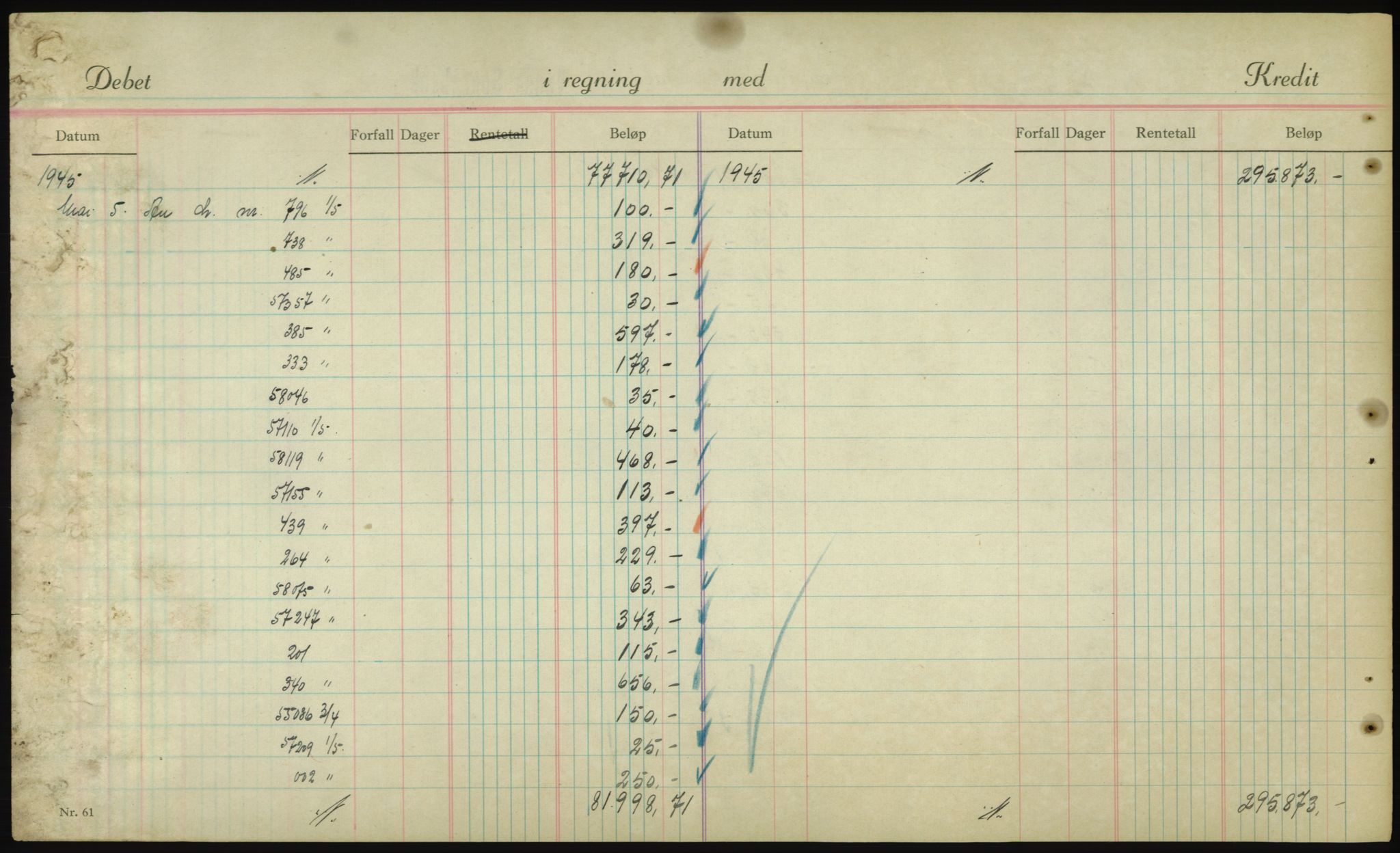 Forsvarsdepartementet, 10. kontor / Oppgjørskontoret, AV/RA-RAFA-1225/D/Db/L0180: Lista oppgjørskontor, 1942-1952, p. 1924