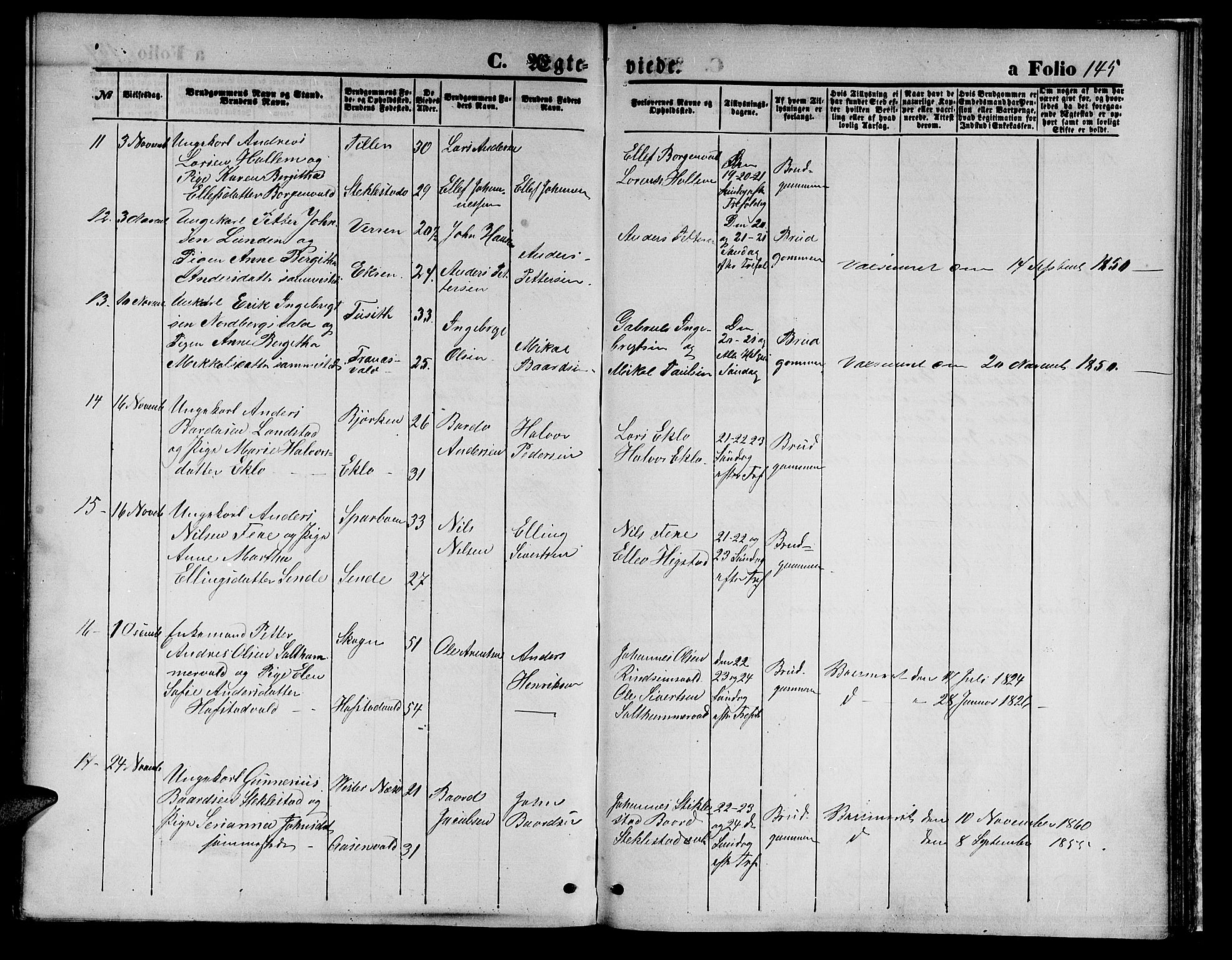 Ministerialprotokoller, klokkerbøker og fødselsregistre - Nord-Trøndelag, AV/SAT-A-1458/723/L0255: Parish register (copy) no. 723C03, 1869-1879, p. 145