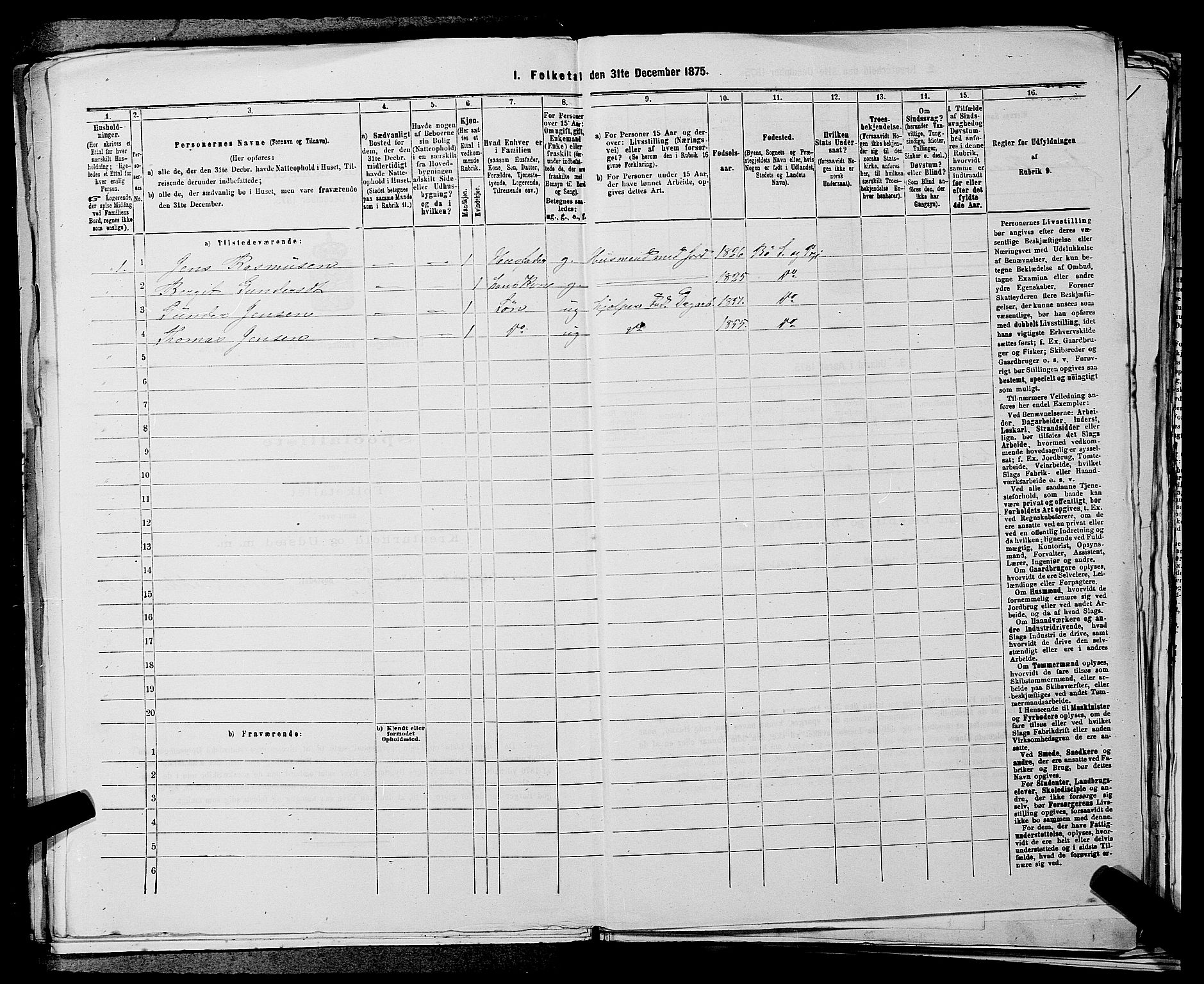 SAKO, 1875 census for 0821P Bø, 1875, p. 353