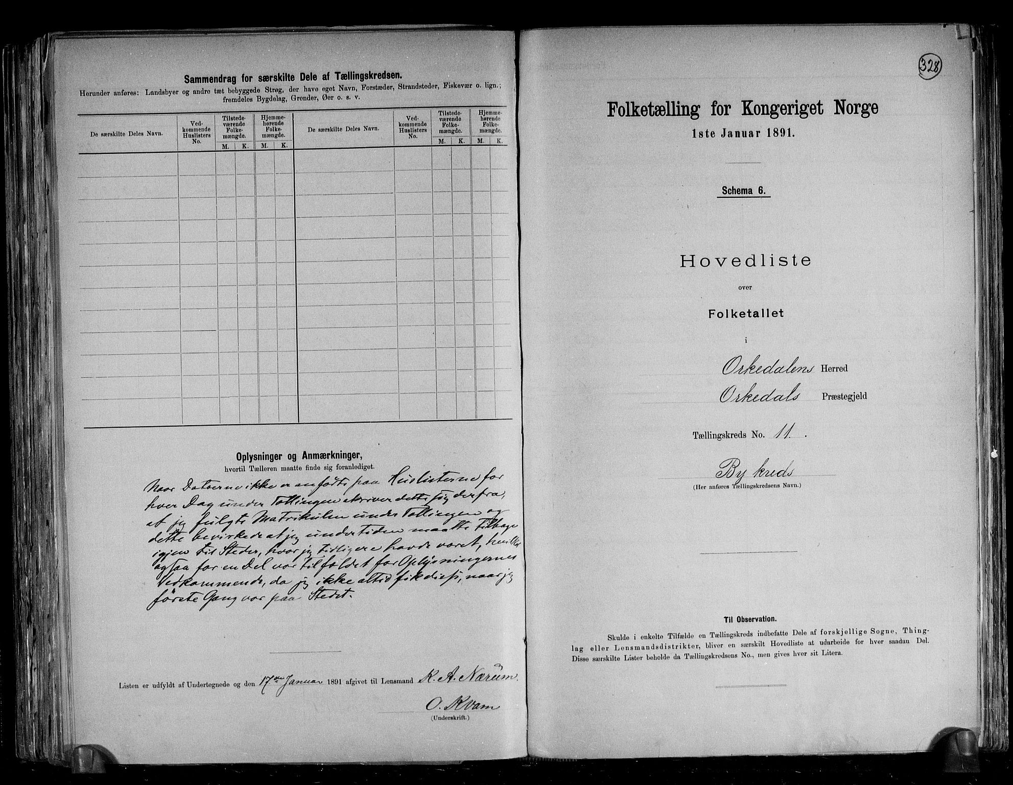 RA, 1891 census for 1638 Orkdal, 1891, p. 27