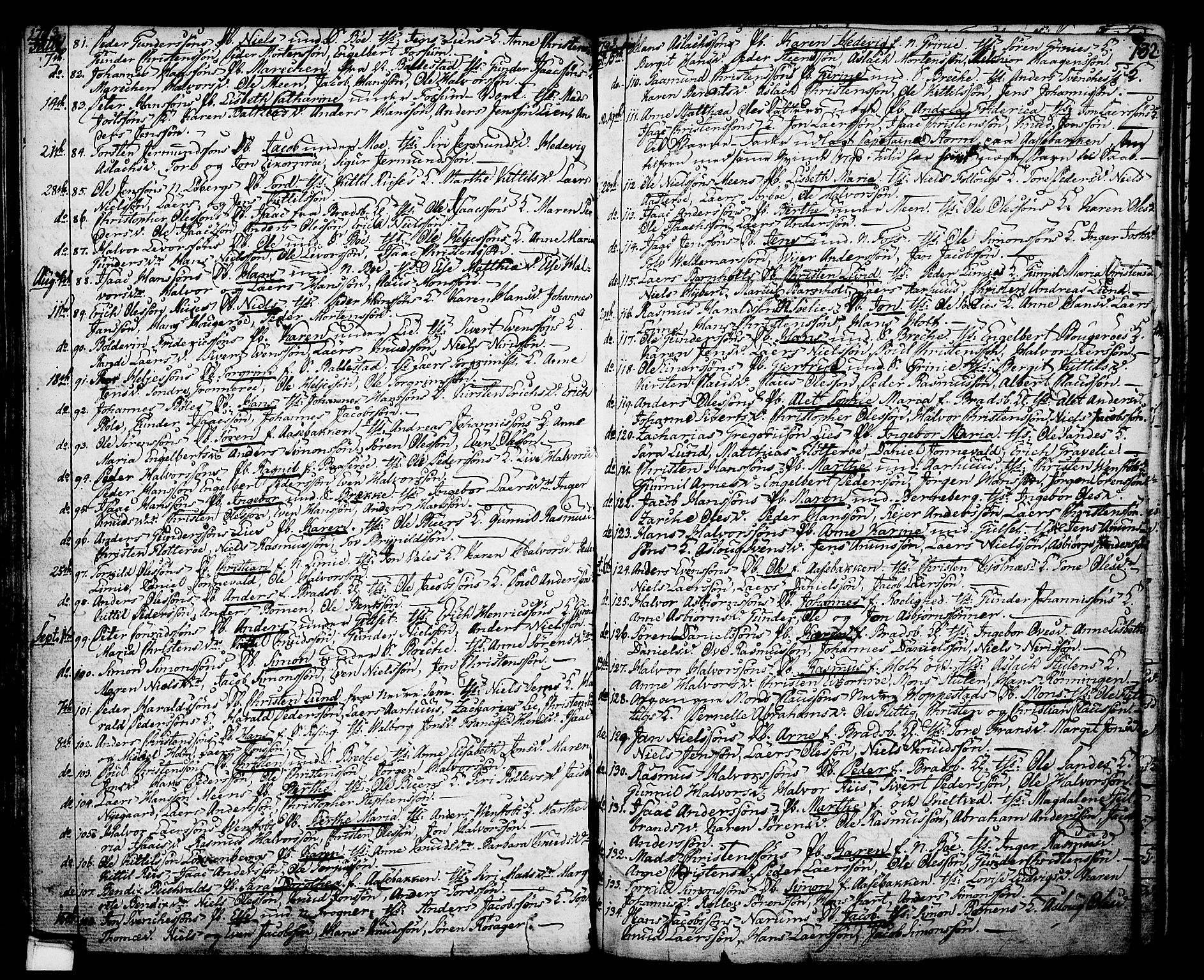 Gjerpen kirkebøker, SAKO/A-265/F/Fa/L0002: Parish register (official) no. I 2, 1747-1795, p. 132
