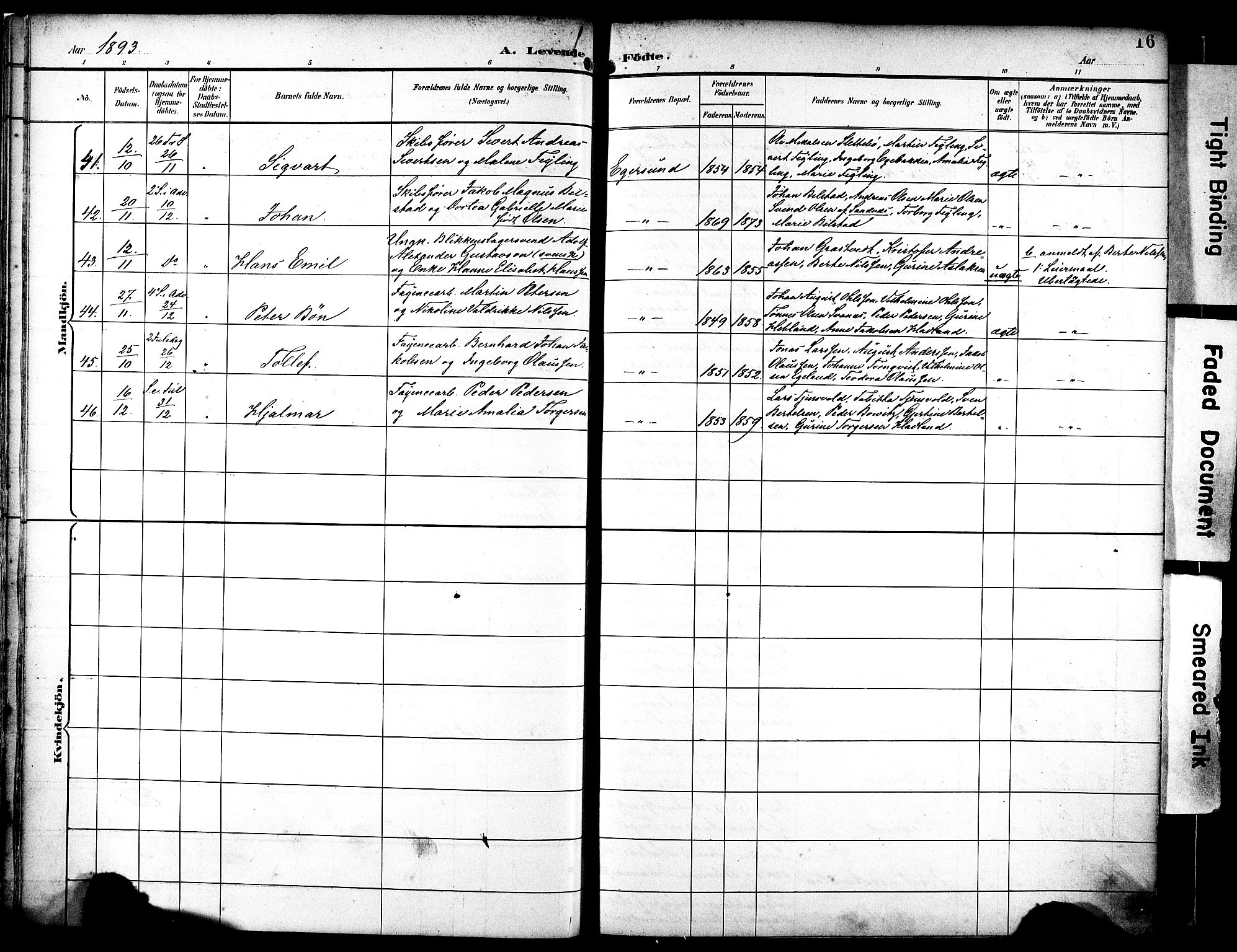 Eigersund sokneprestkontor, AV/SAST-A-101807/S08/L0019: Parish register (official) no. A 18, 1892-1905, p. 16