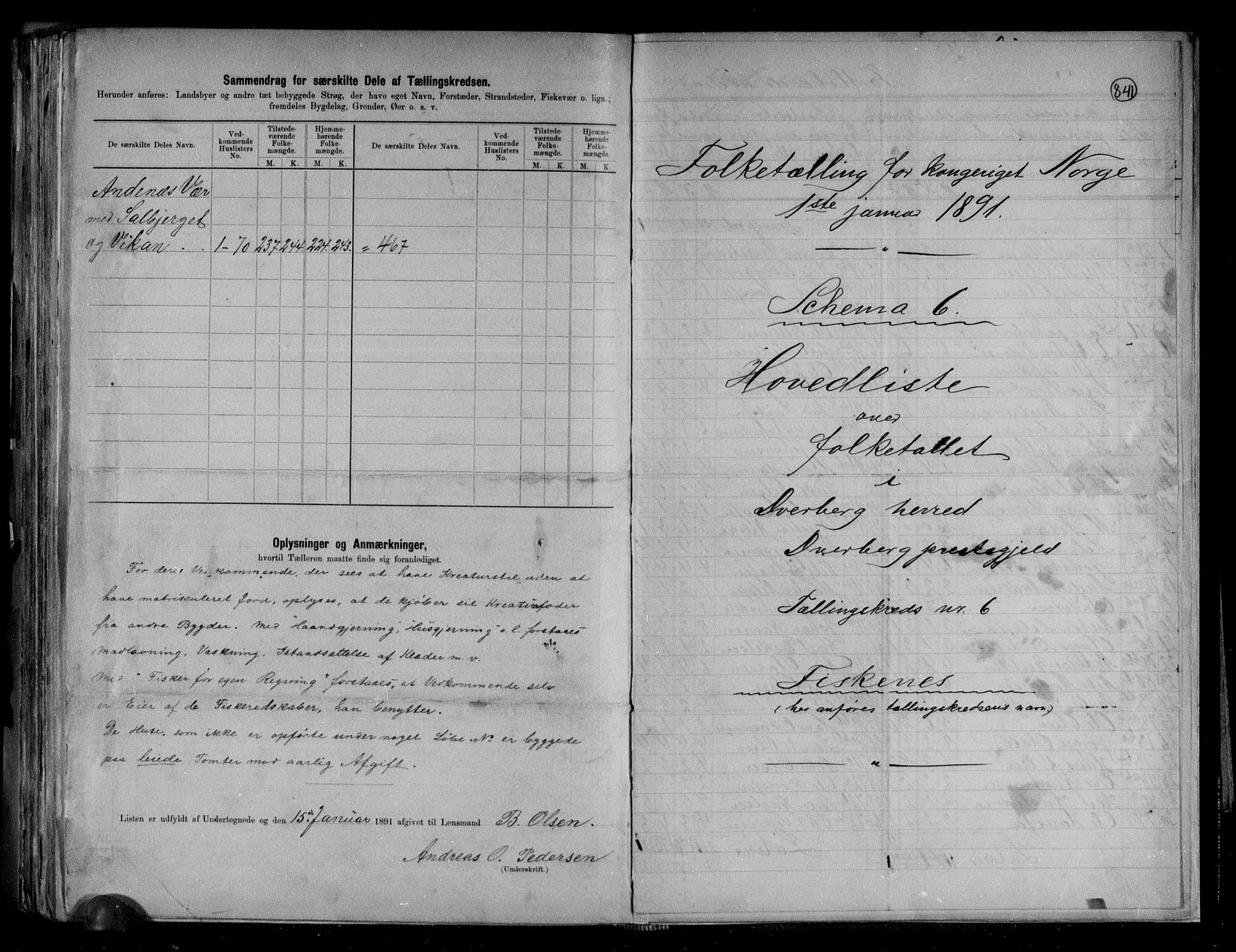 RA, 1891 census for 1872 Dverberg, 1891, p. 14