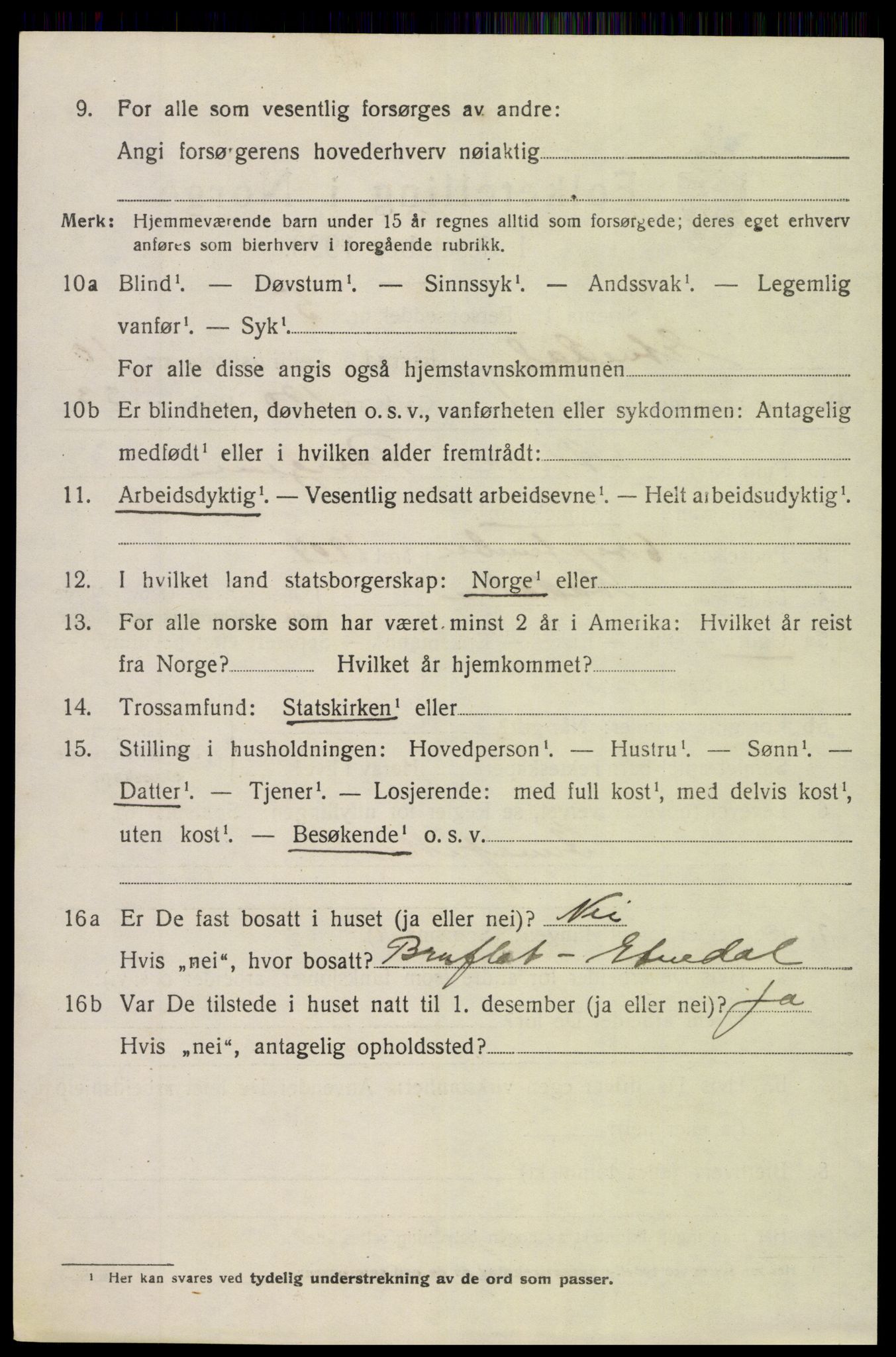 SAH, 1920 census for Etnedal, 1920, p. 4413