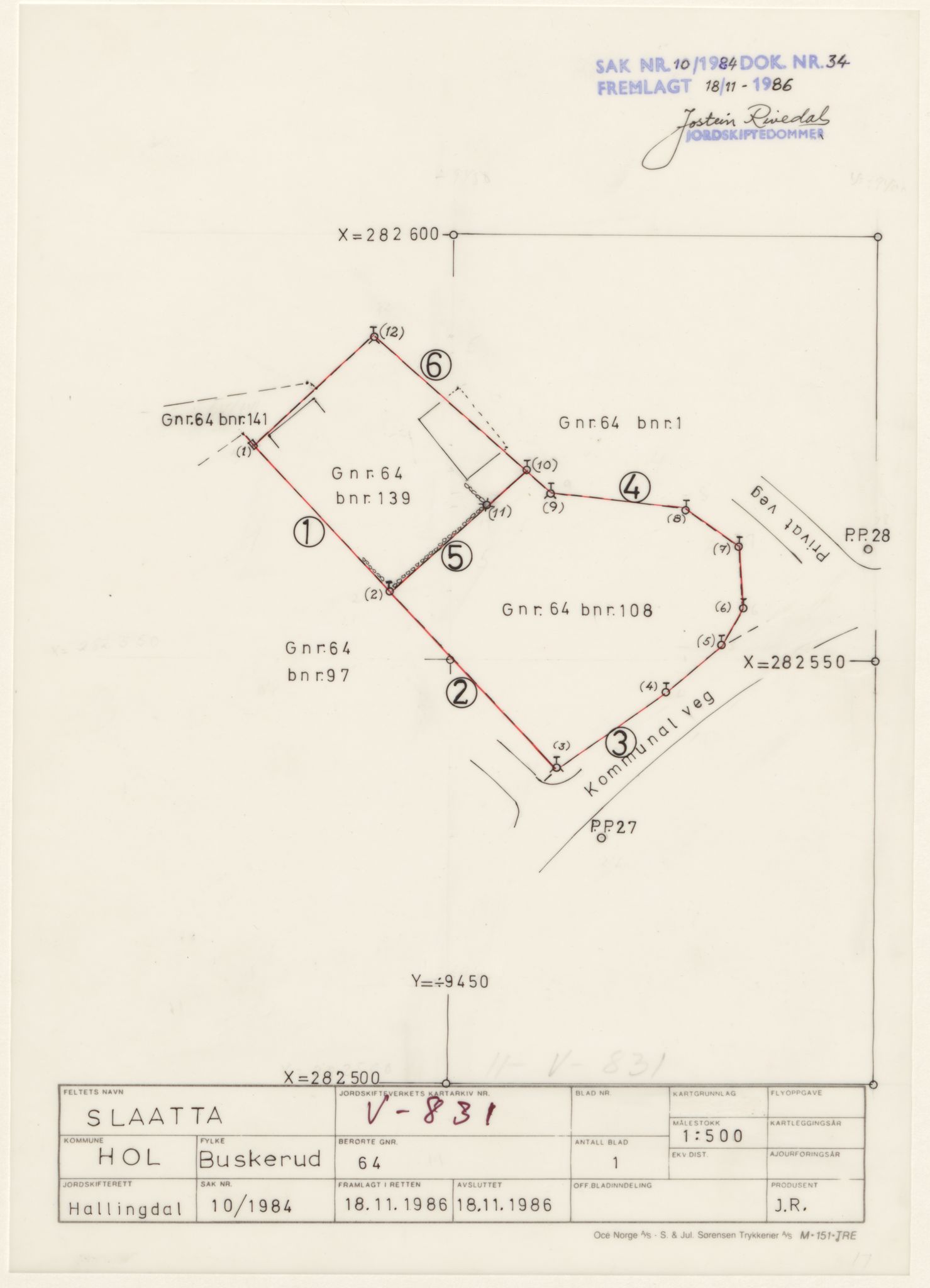 Jordskifteverkets kartarkiv, RA/S-3929/T, 1859-1988, p. 1146