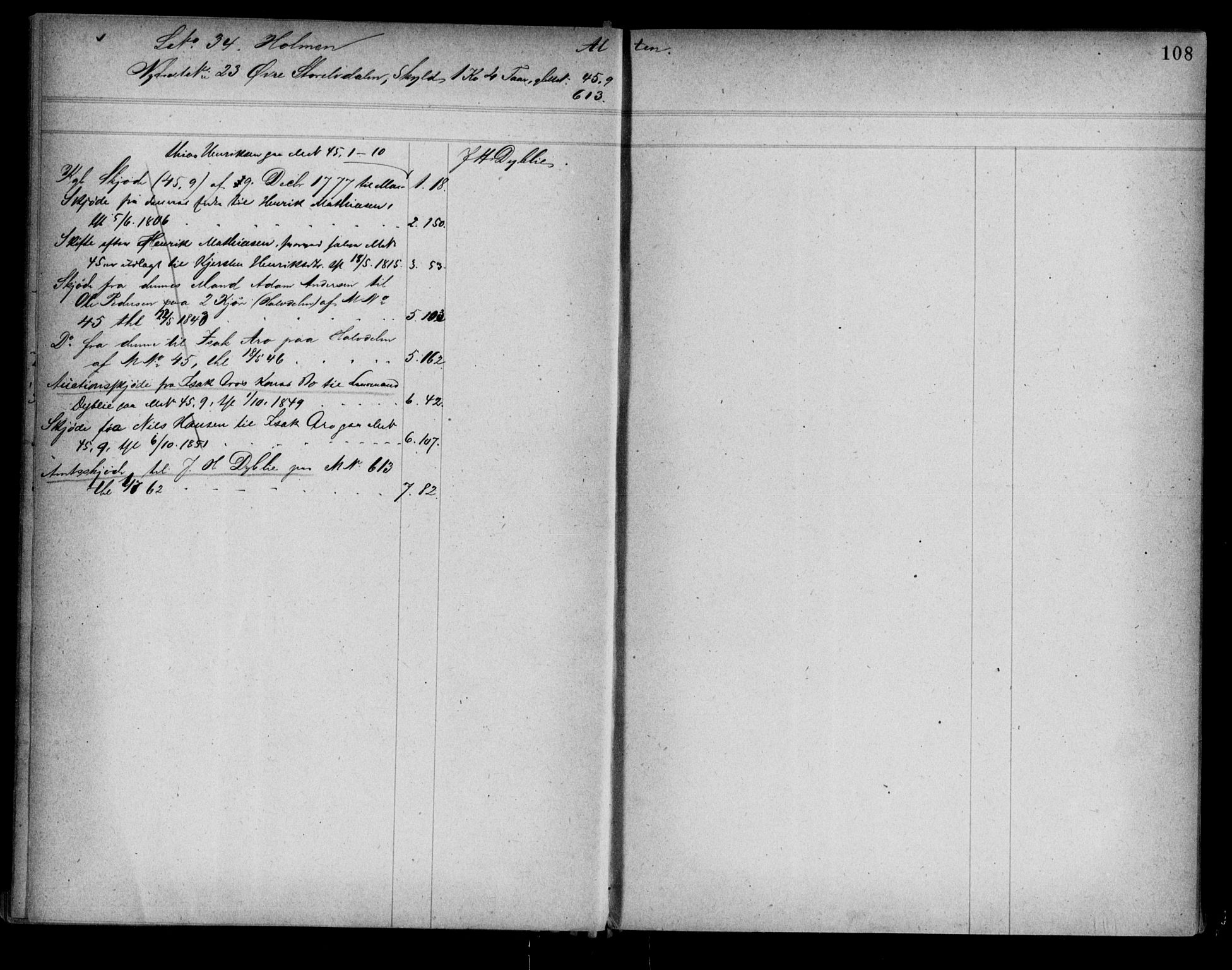 Alta fogderi/sorenskriveri, SATØ/SATØ-5/1/K/Kb/Kba/L0007pantereg: Mortgage register no. 7, 1776, p. 108