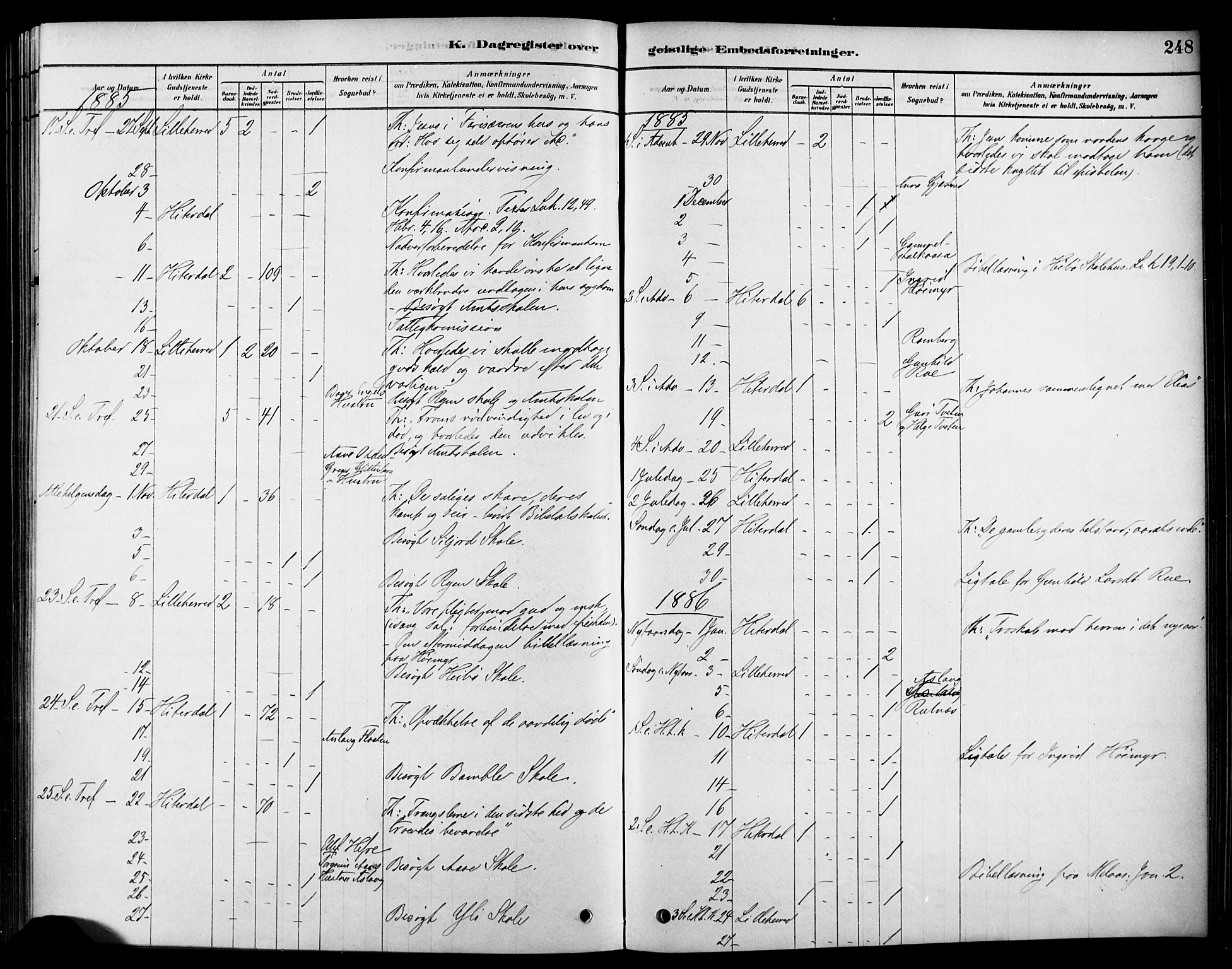 Heddal kirkebøker, SAKO/A-268/F/Fa/L0009: Parish register (official) no. I 9, 1878-1903, p. 248