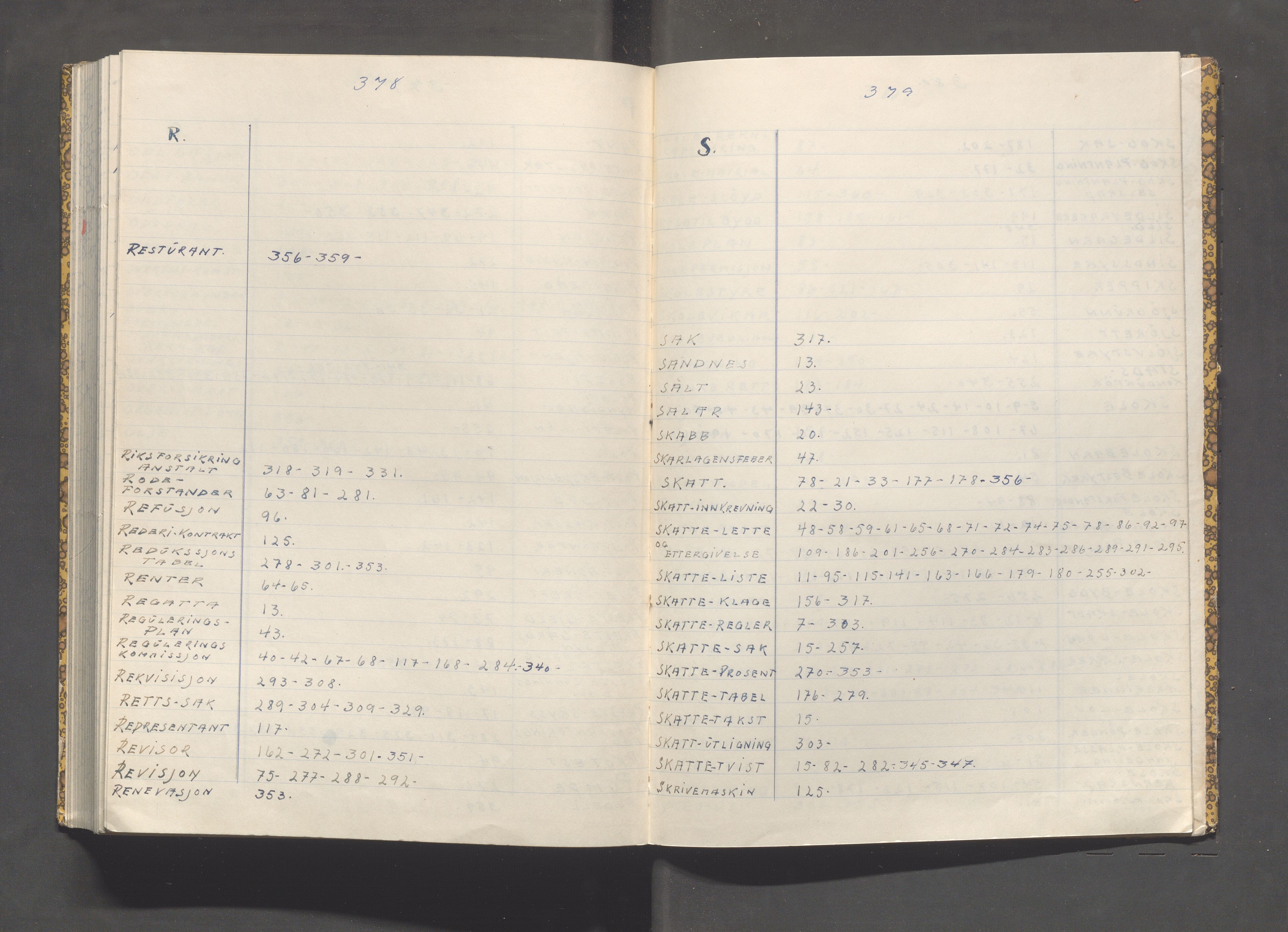 Kopervik Kommune - Formannskapet og Bystyret, IKAR/K-102468/C/Cb/L0001: Innholdsfortegnelse over brev og skriv innkommet til formannskapet, 1866-1917, p. 378-379