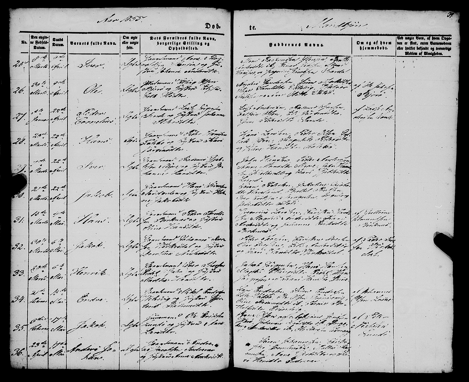 Gulen sokneprestembete, SAB/A-80201/H/Haa/Haaa/L0021: Parish register (official) no. A 21, 1848-1858, p. 39
