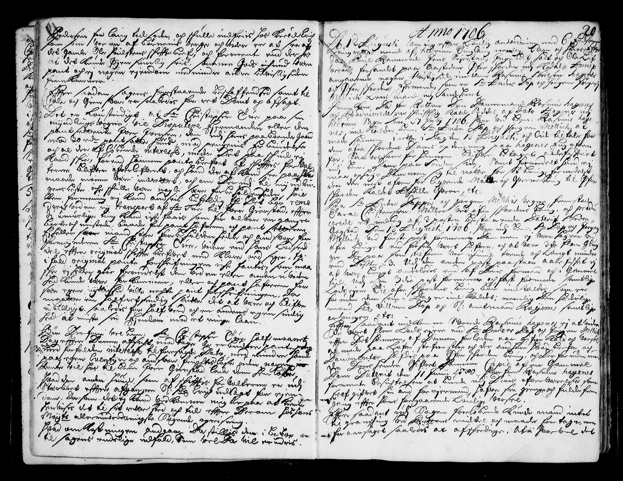 Larvik sorenskriveri, AV/SAKO-A-83/F/Fa/L0011: Tingbok, 1706-1710, p. 20