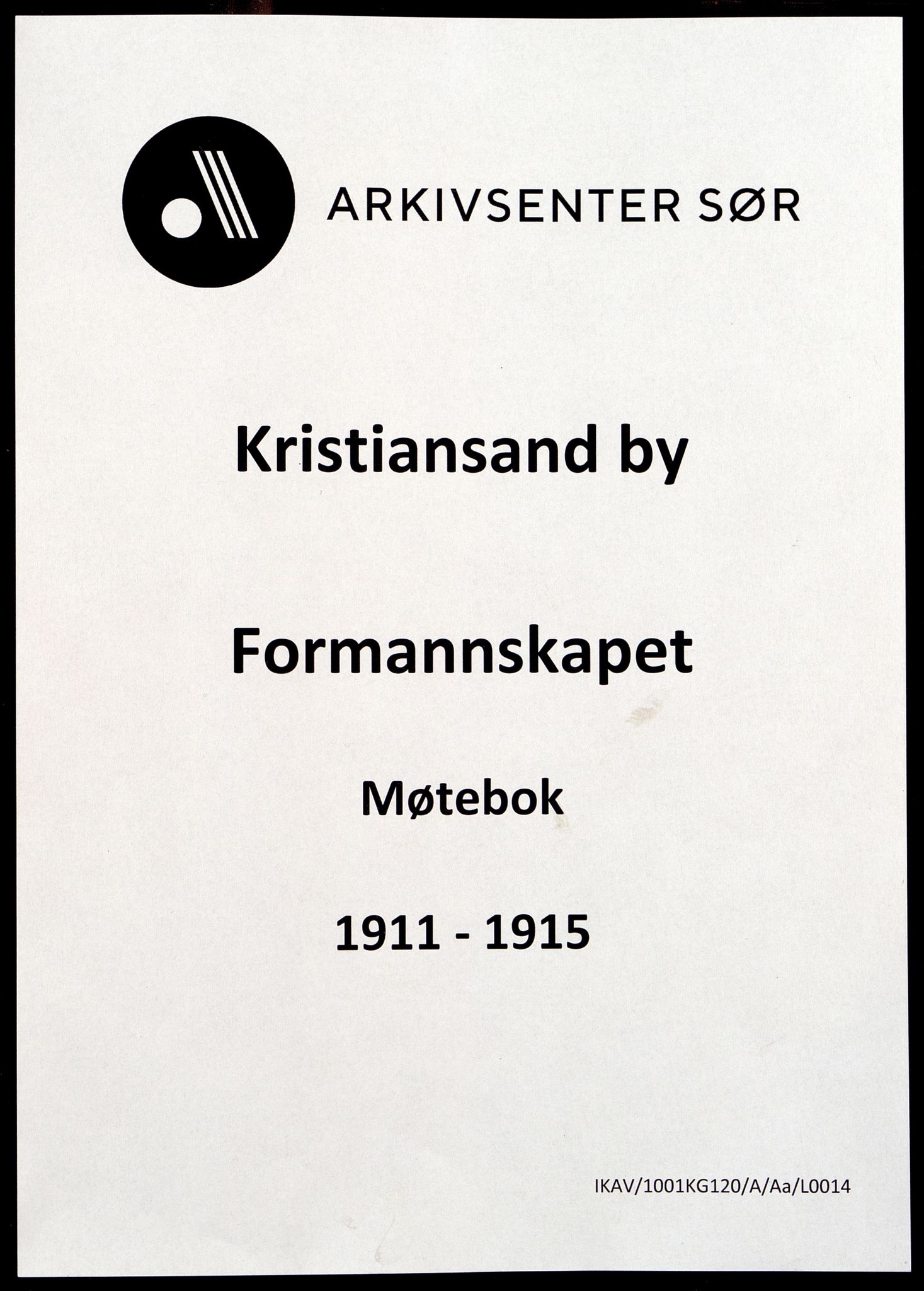 Kristiansand By - Formannskapet, ARKSOR/1001KG120/A/Aa/L0014: Møtebok (d), 1911-1915