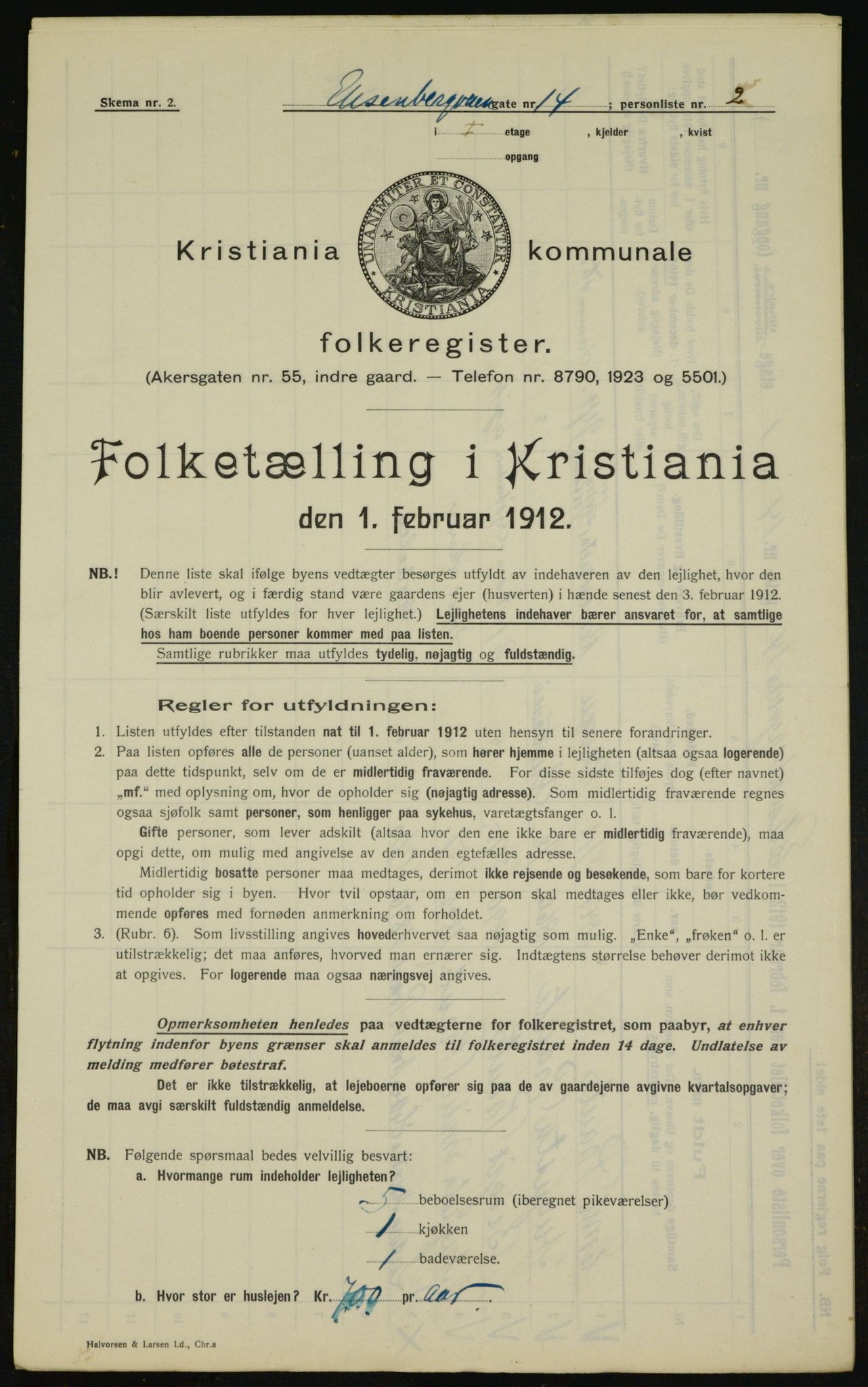 OBA, Municipal Census 1912 for Kristiania, 1912, p. 20574