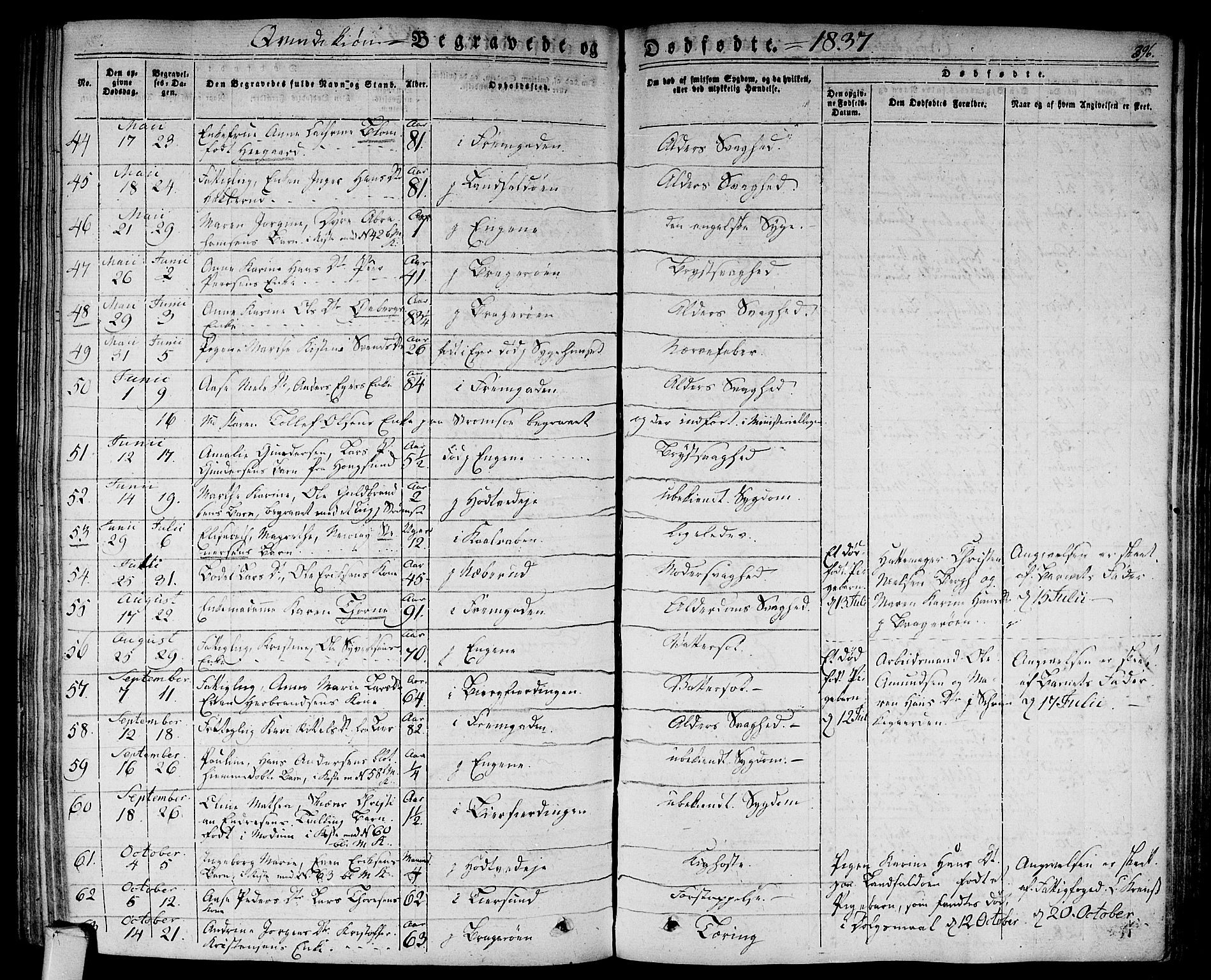 Bragernes kirkebøker, AV/SAKO-A-6/F/Fb/L0001: Parish register (official) no. II 1, 1830-1847, p. 396