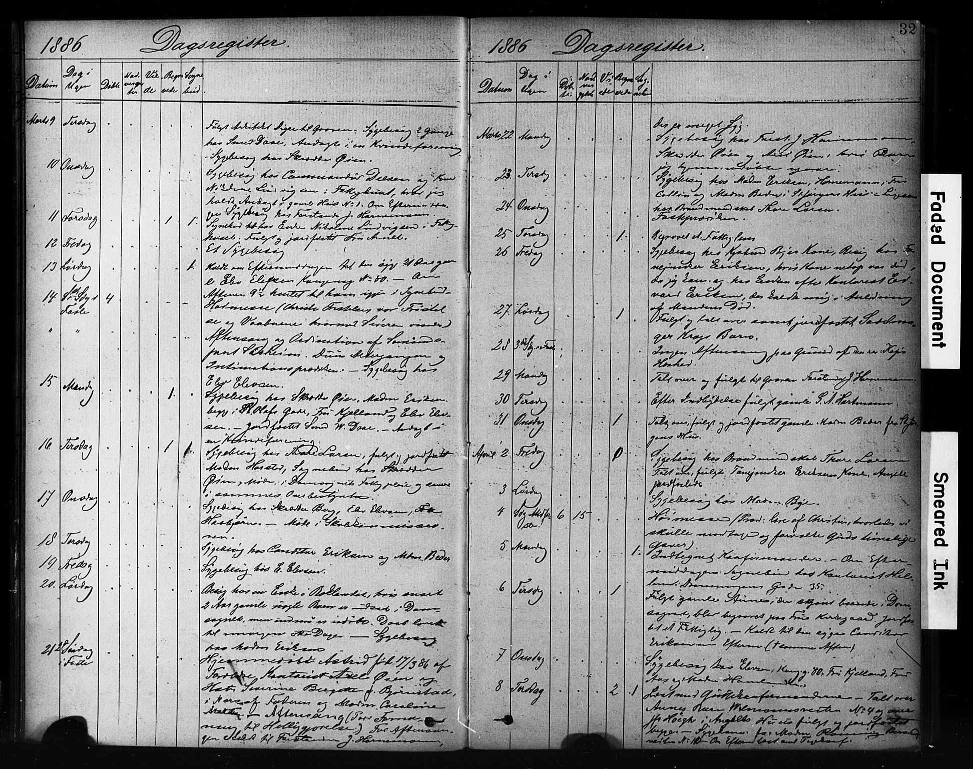 Ministerialprotokoller, klokkerbøker og fødselsregistre - Sør-Trøndelag, SAT/A-1456/601/L0071: Curate's parish register no. 601B04, 1882-1931, p. 32