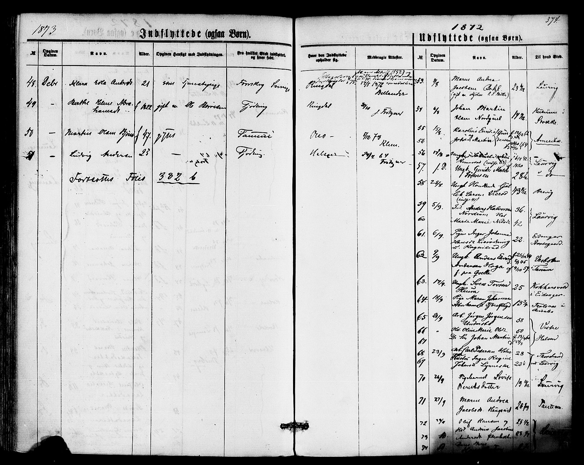 Hedrum kirkebøker, AV/SAKO-A-344/F/Fa/L0008: Parish register (official) no. I 8, 1869-1880, p. 374