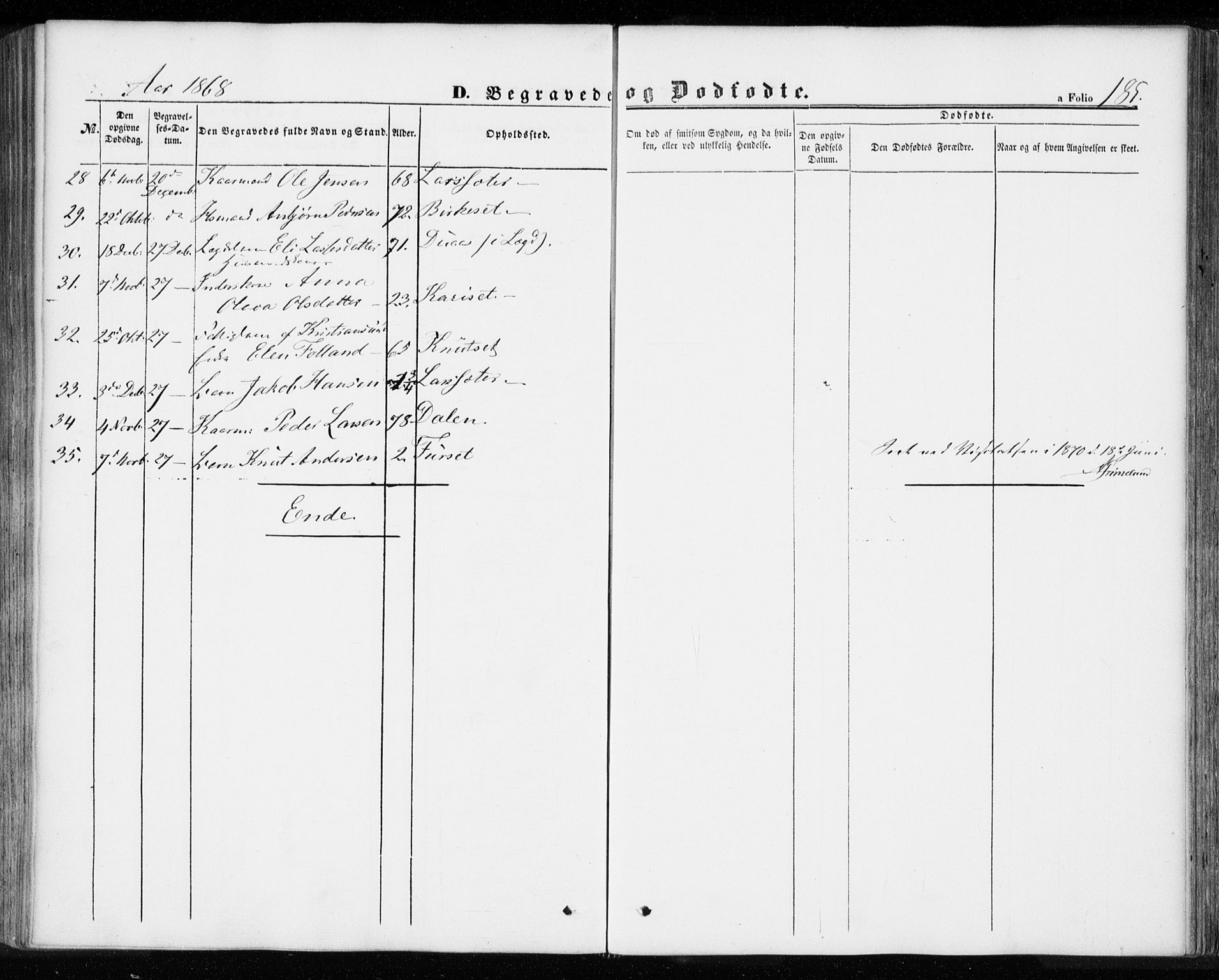 Ministerialprotokoller, klokkerbøker og fødselsregistre - Møre og Romsdal, AV/SAT-A-1454/584/L0965: Parish register (official) no. 584A05, 1857-1868, p. 185