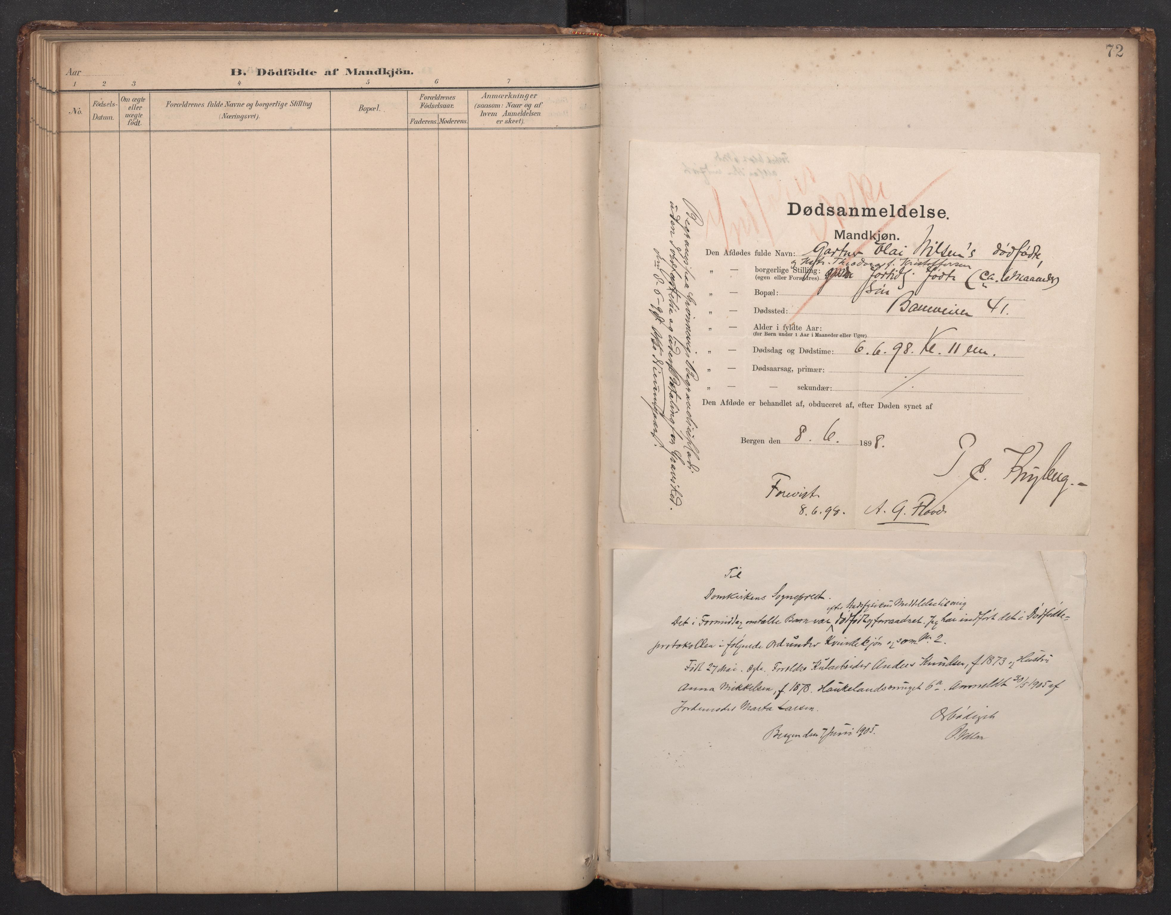 Domkirken sokneprestembete, AV/SAB-A-74801/H/Haa/L0049: Parish register (official) no. G 1, 1882-1922, p. 71b-72a