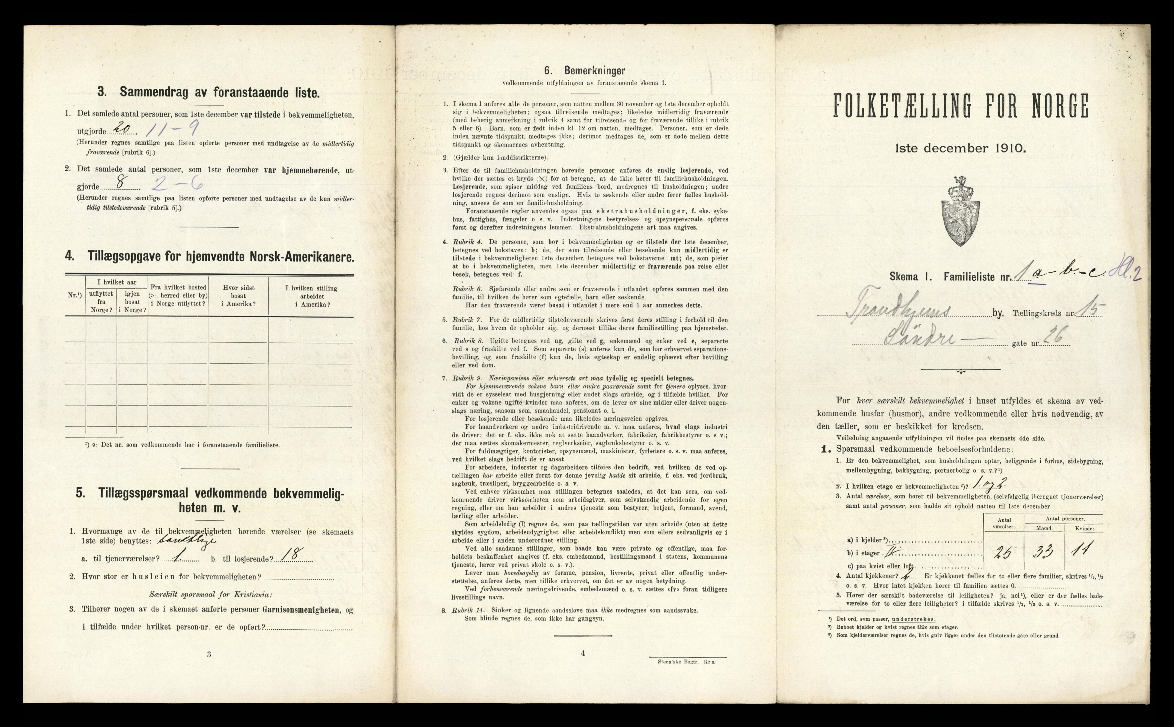 RA, 1910 census for Trondheim, 1910, p. 5135