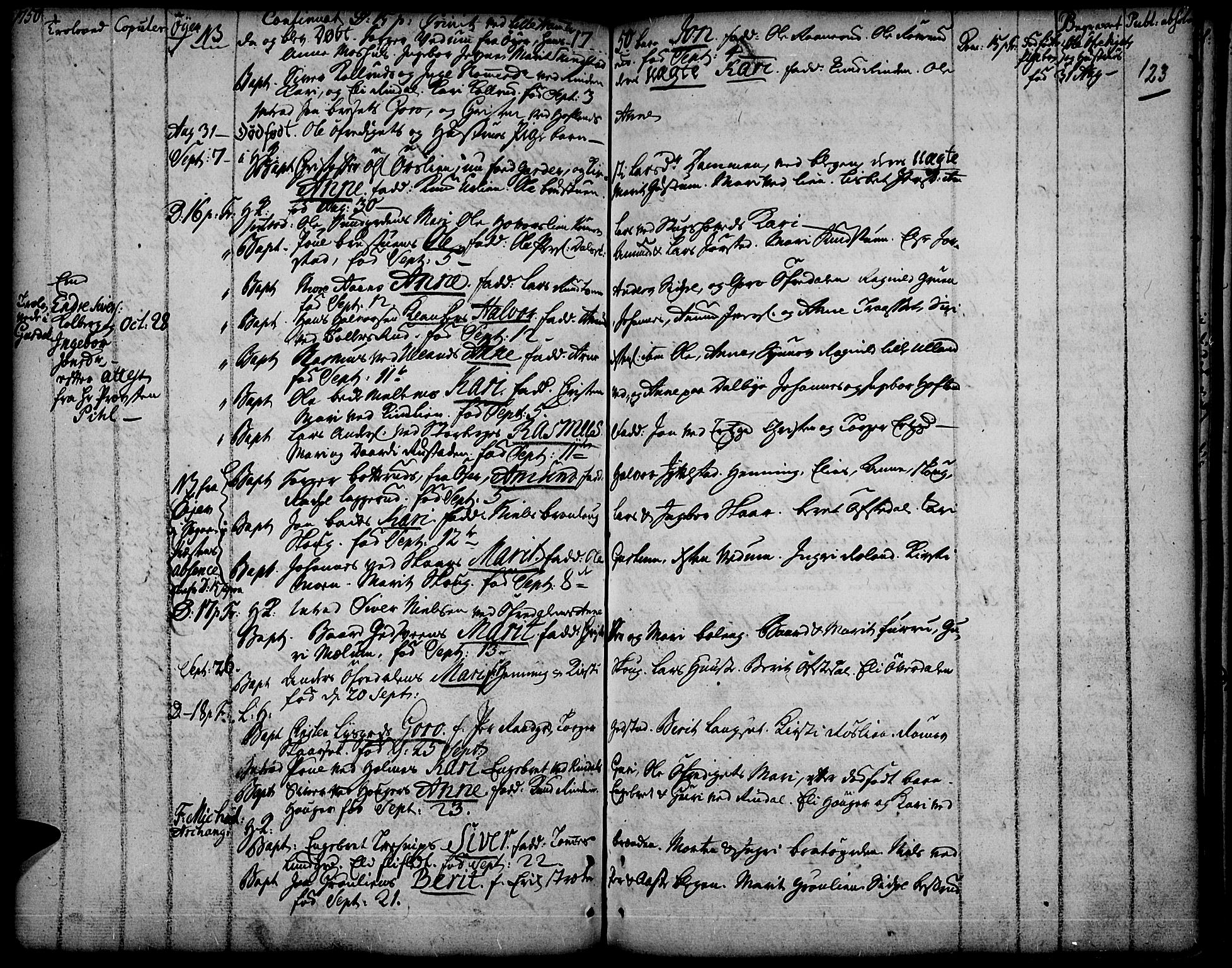 Fåberg prestekontor, AV/SAH-PREST-086/H/Ha/Haa/L0001: Parish register (official) no. 1, 1727-1775, p. 123