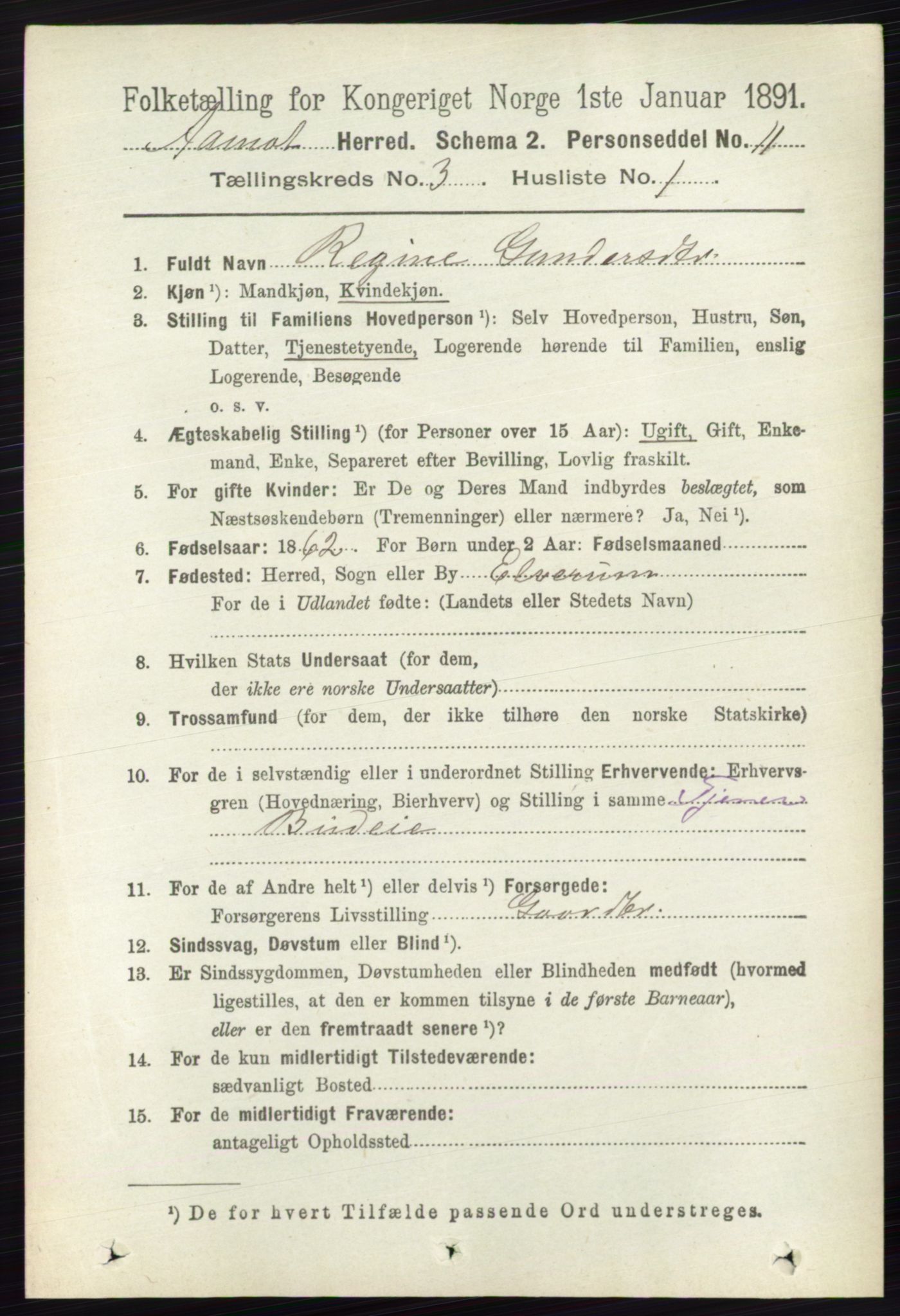 RA, 1891 census for 0429 Åmot, 1891, p. 1502