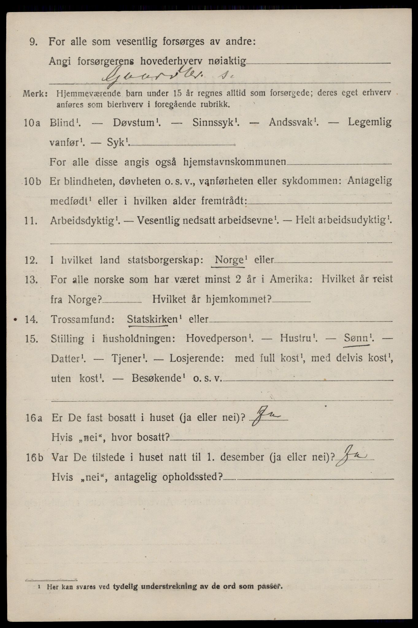 SAST, 1920 census for Jelsa, 1920, p. 1893