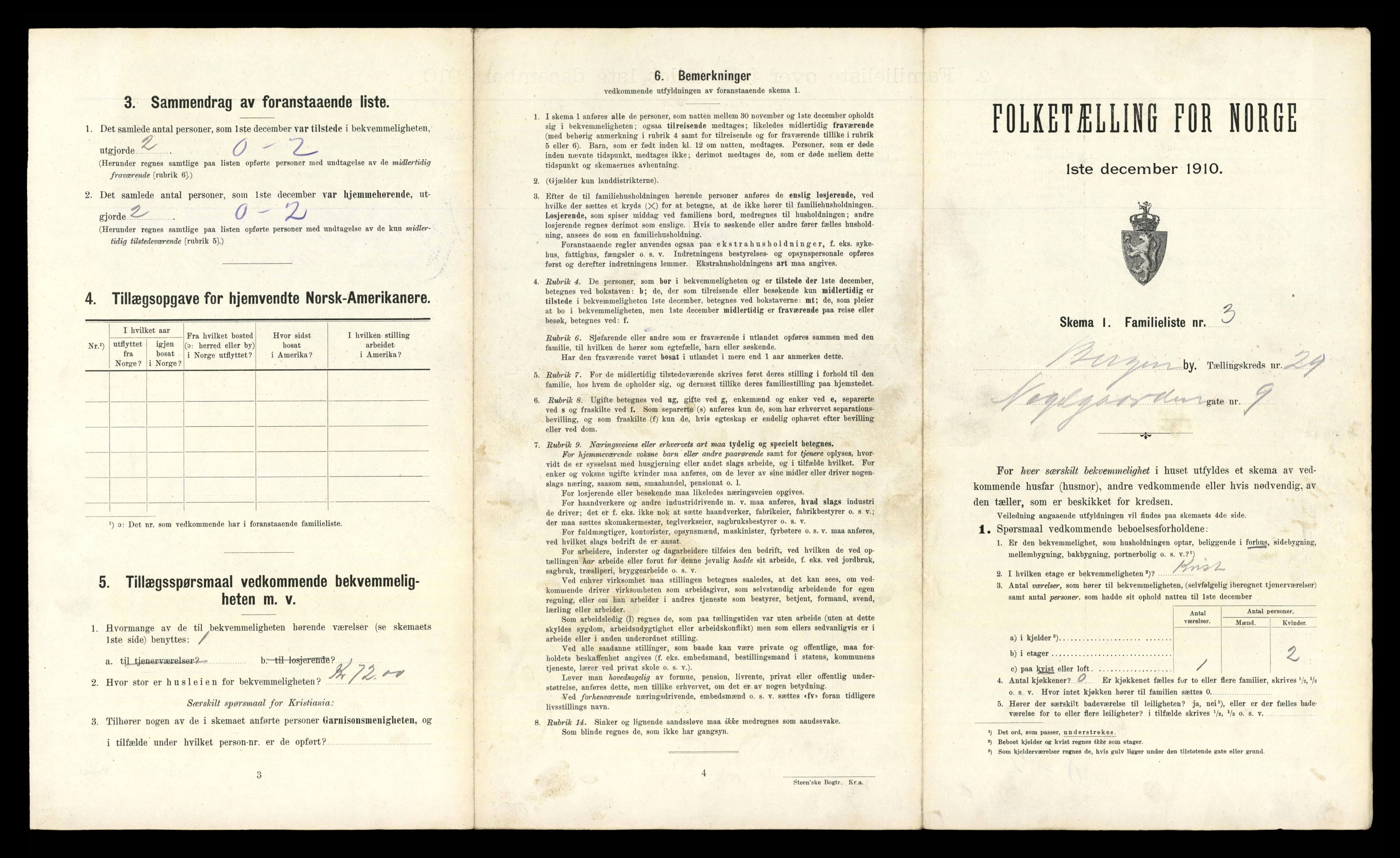 RA, 1910 census for Bergen, 1910, p. 9835