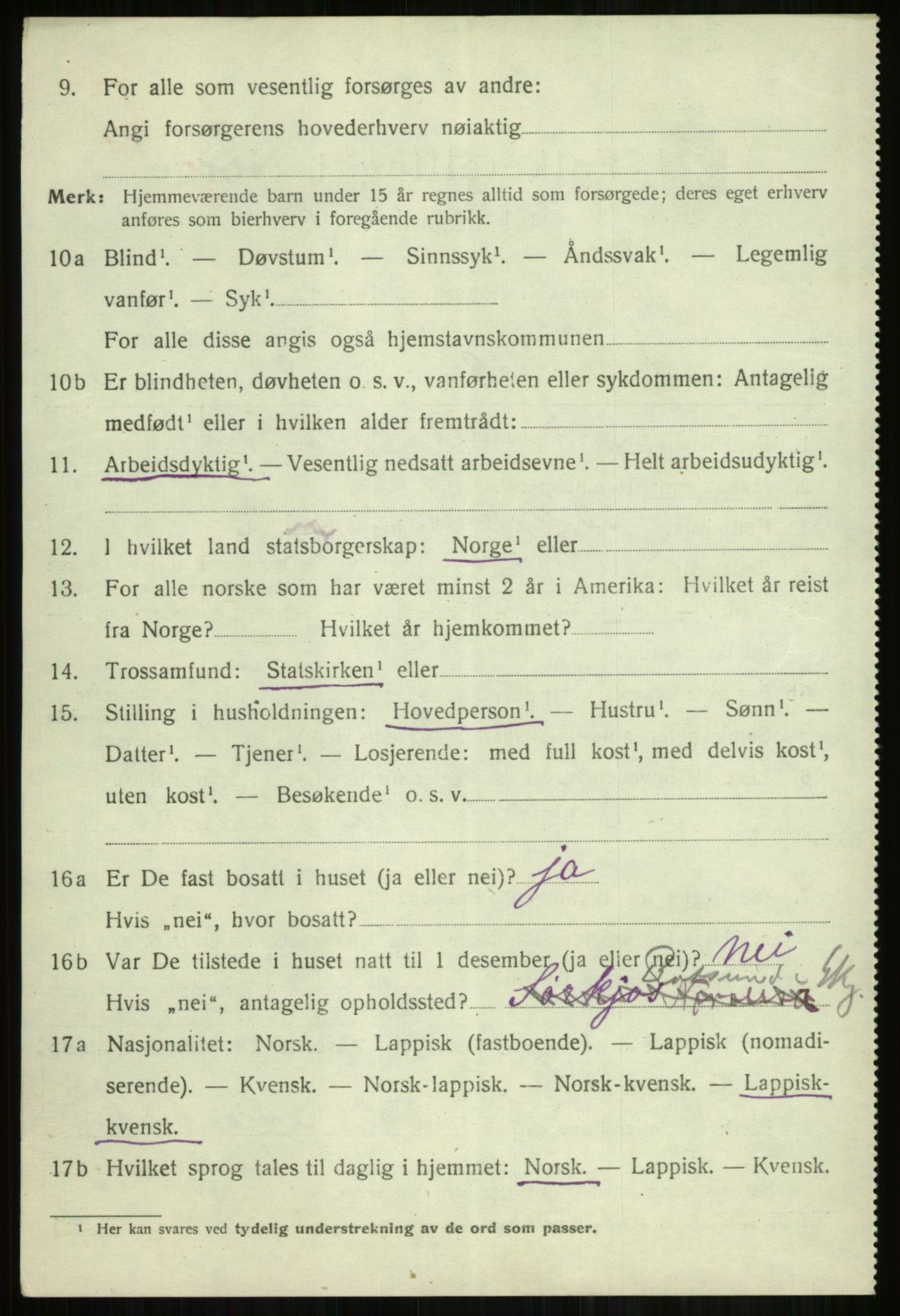 SATØ, 1920 census for Skjervøy, 1920, p. 2016