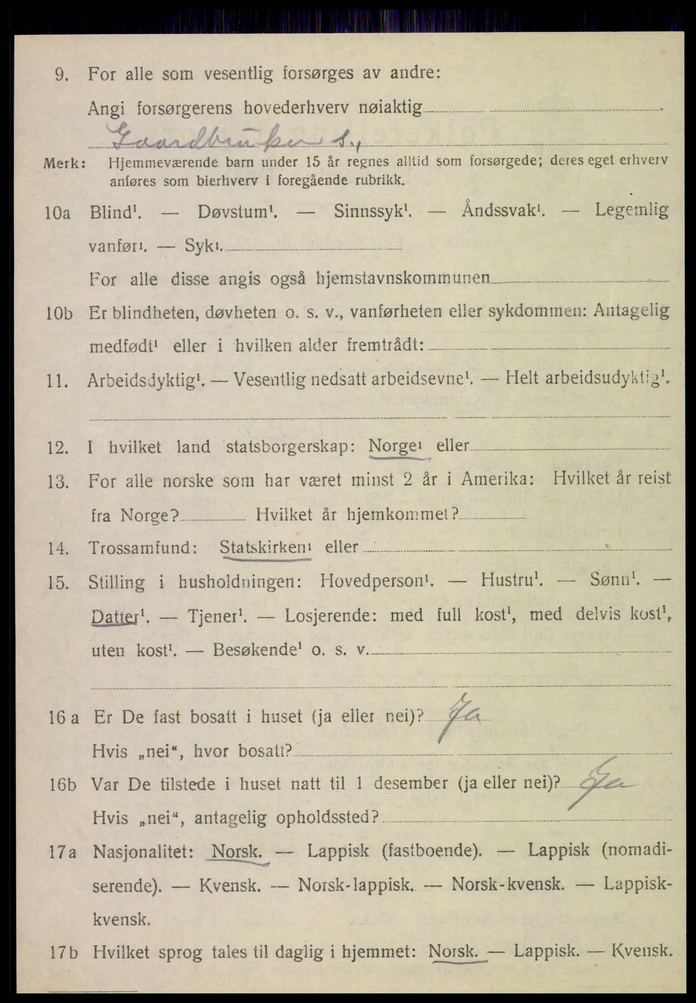 SAT, 1920 census for Alstahaug, 1920, p. 584