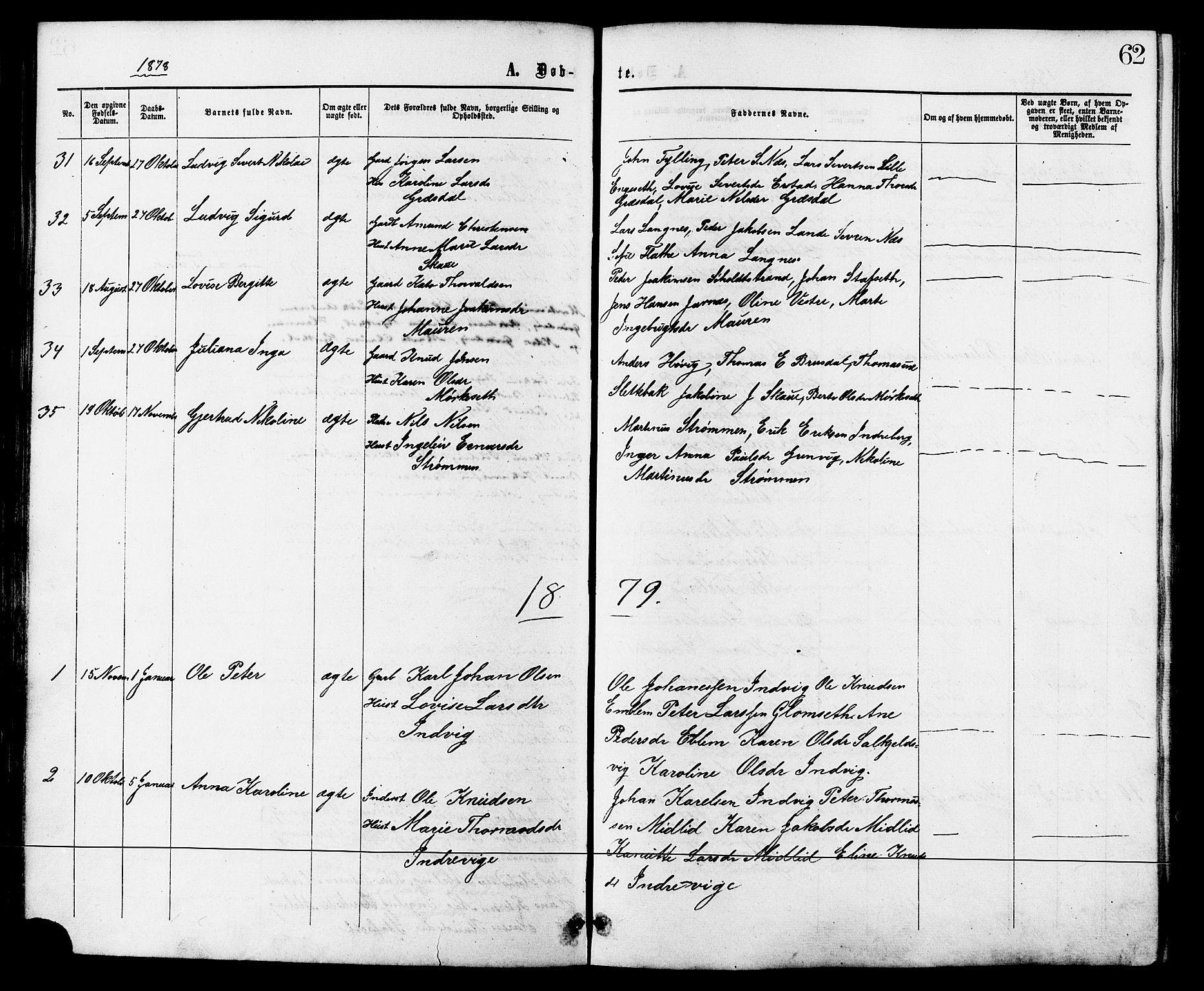 Ministerialprotokoller, klokkerbøker og fødselsregistre - Møre og Romsdal, AV/SAT-A-1454/524/L0355: Parish register (official) no. 524A07, 1864-1879, p. 62