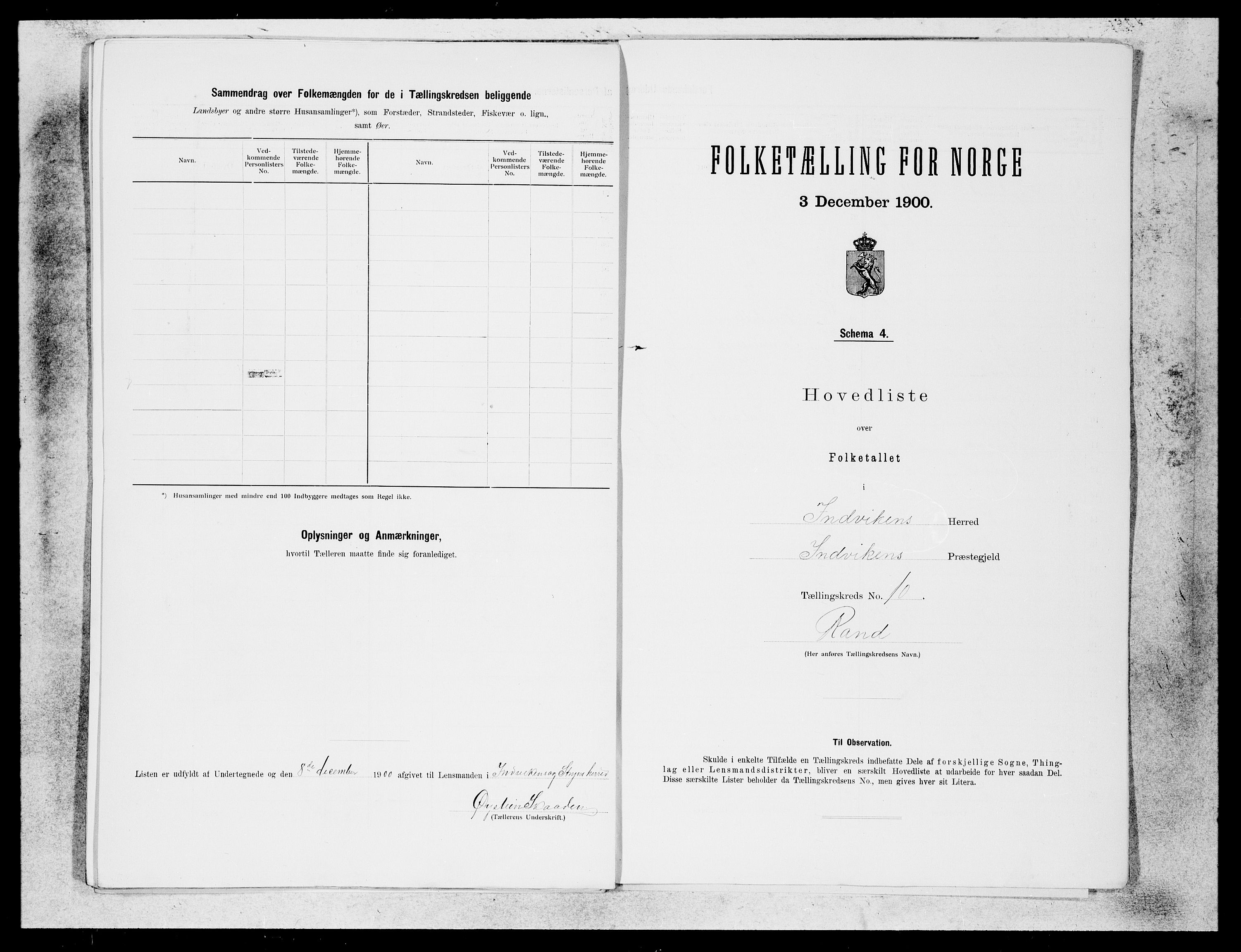 SAB, 1900 census for Innvik, 1900, p. 21