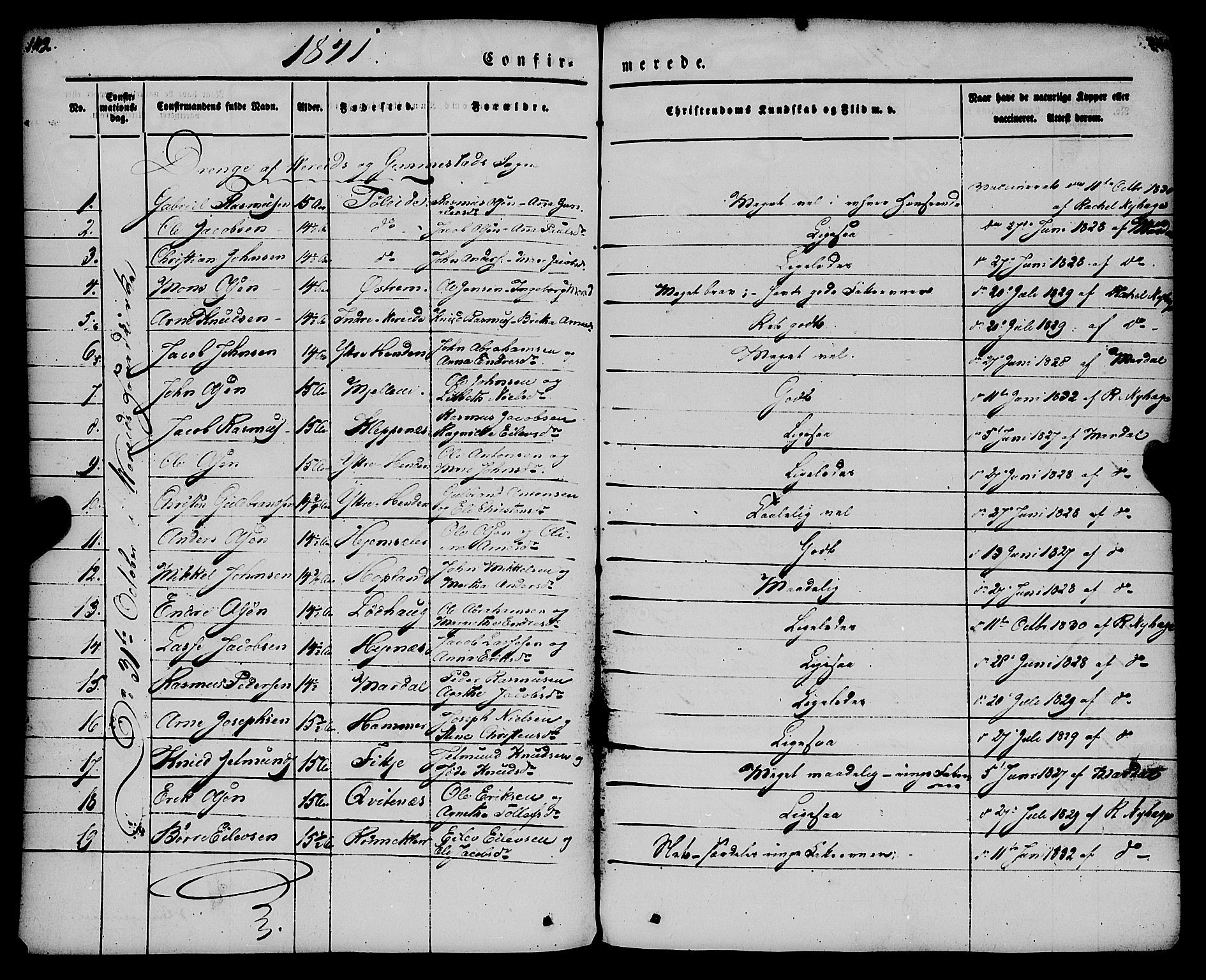 Gloppen sokneprestembete, SAB/A-80101/H/Haa/Haaa/L0008: Parish register (official) no. A 8, 1837-1855, p. 142