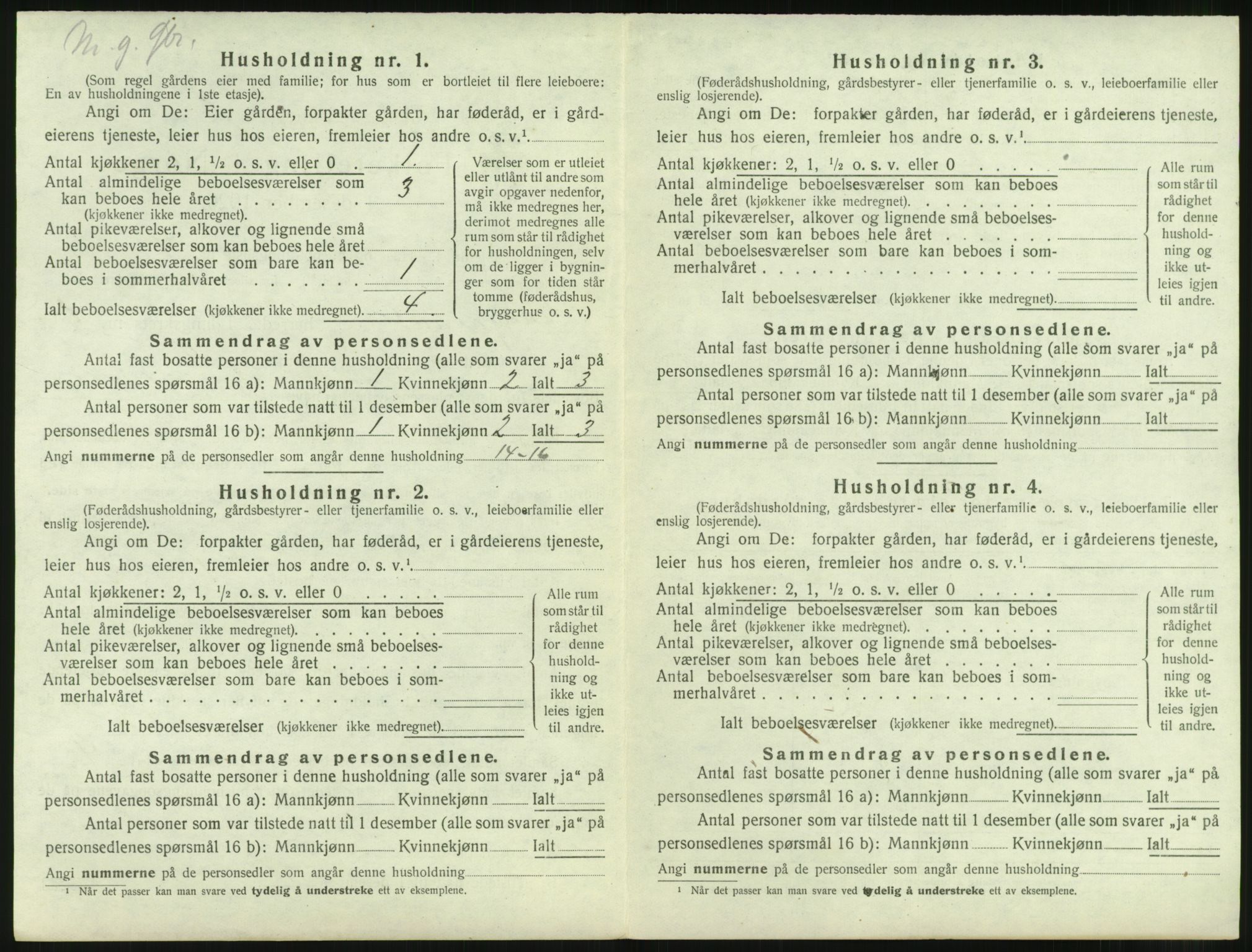 SAST, 1920 census for Stangaland, 1920, p. 36