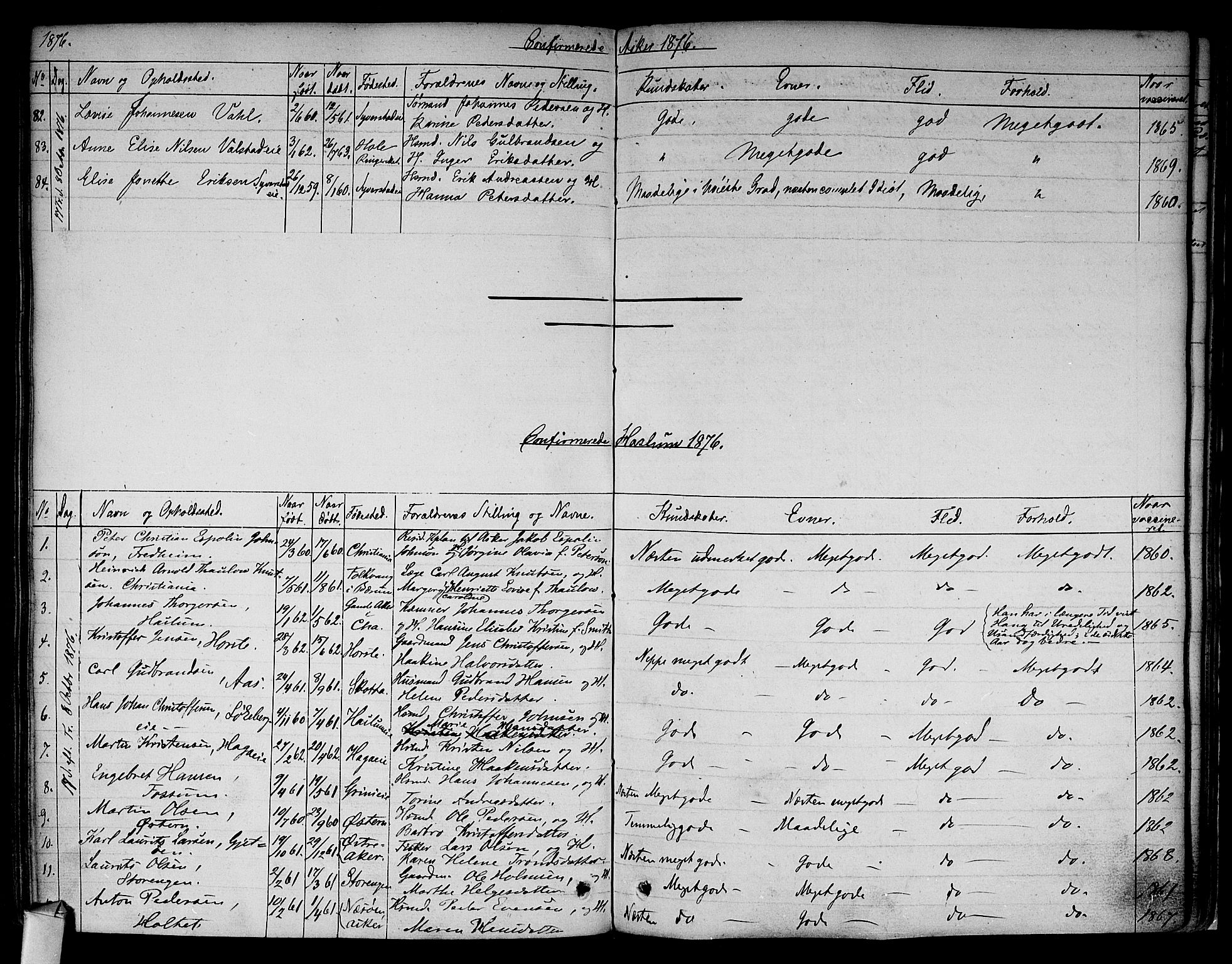 Asker prestekontor Kirkebøker, AV/SAO-A-10256a/F/Fa/L0009: Parish register (official) no. I 9, 1825-1878, p. 327