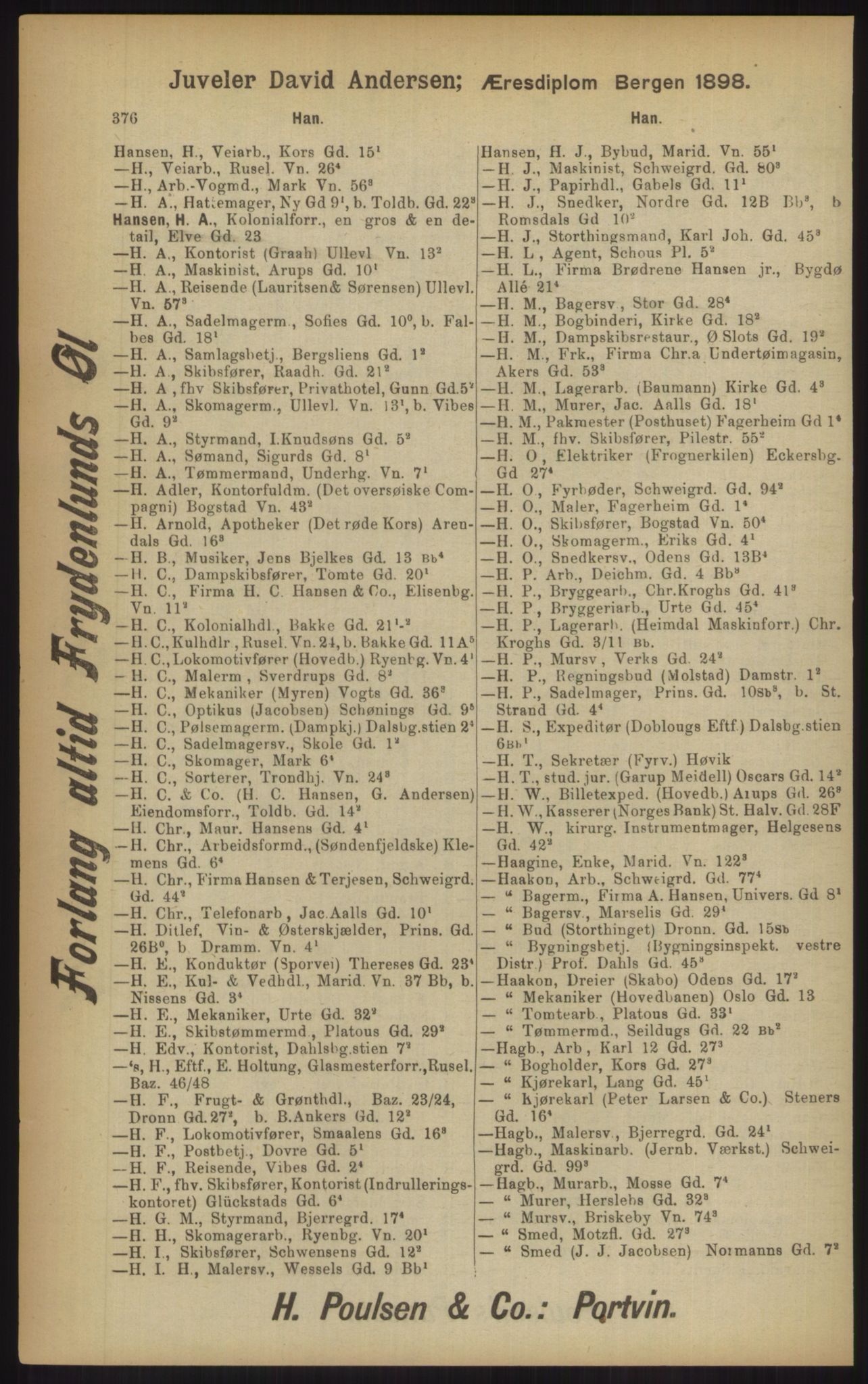 Kristiania/Oslo adressebok, PUBL/-, 1902, p. 376