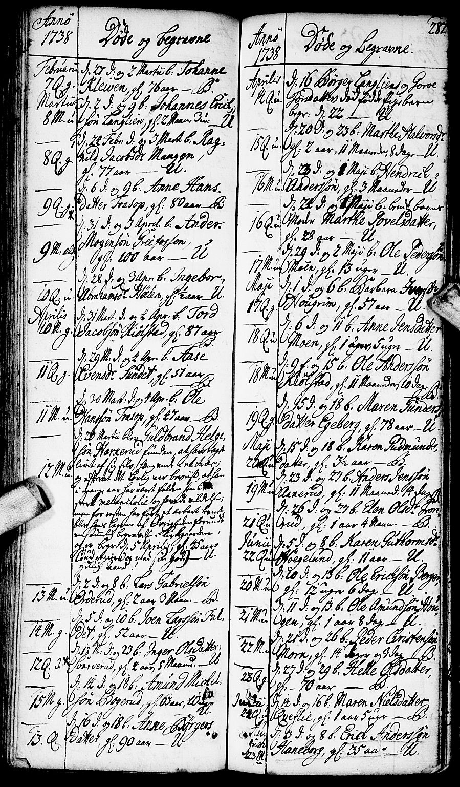 Aurskog prestekontor Kirkebøker, SAO/A-10304a/F/Fa/L0002: Parish register (official) no. I 2, 1735-1766, p. 287