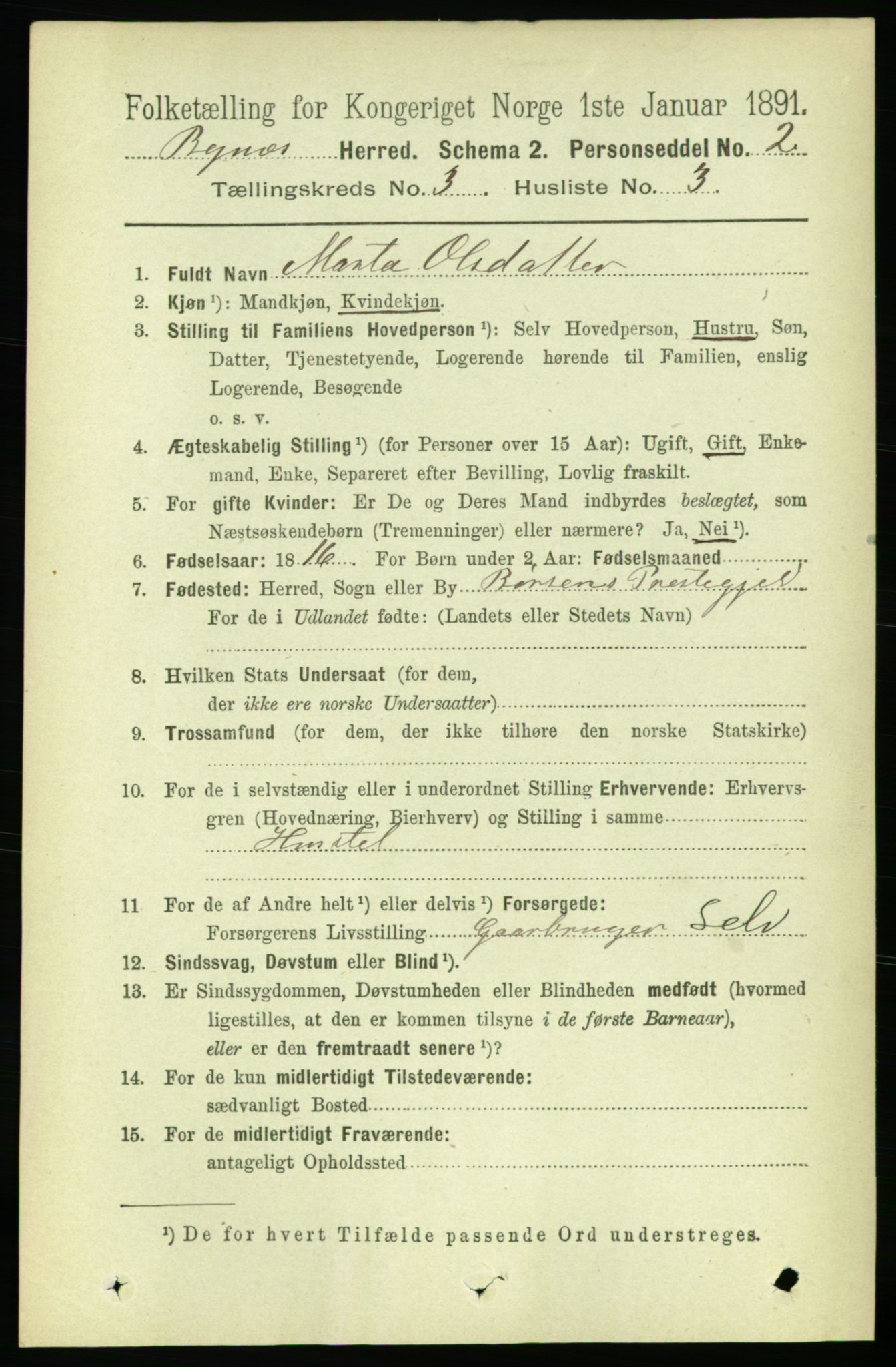 RA, 1891 census for 1655 Byneset, 1891, p. 1302