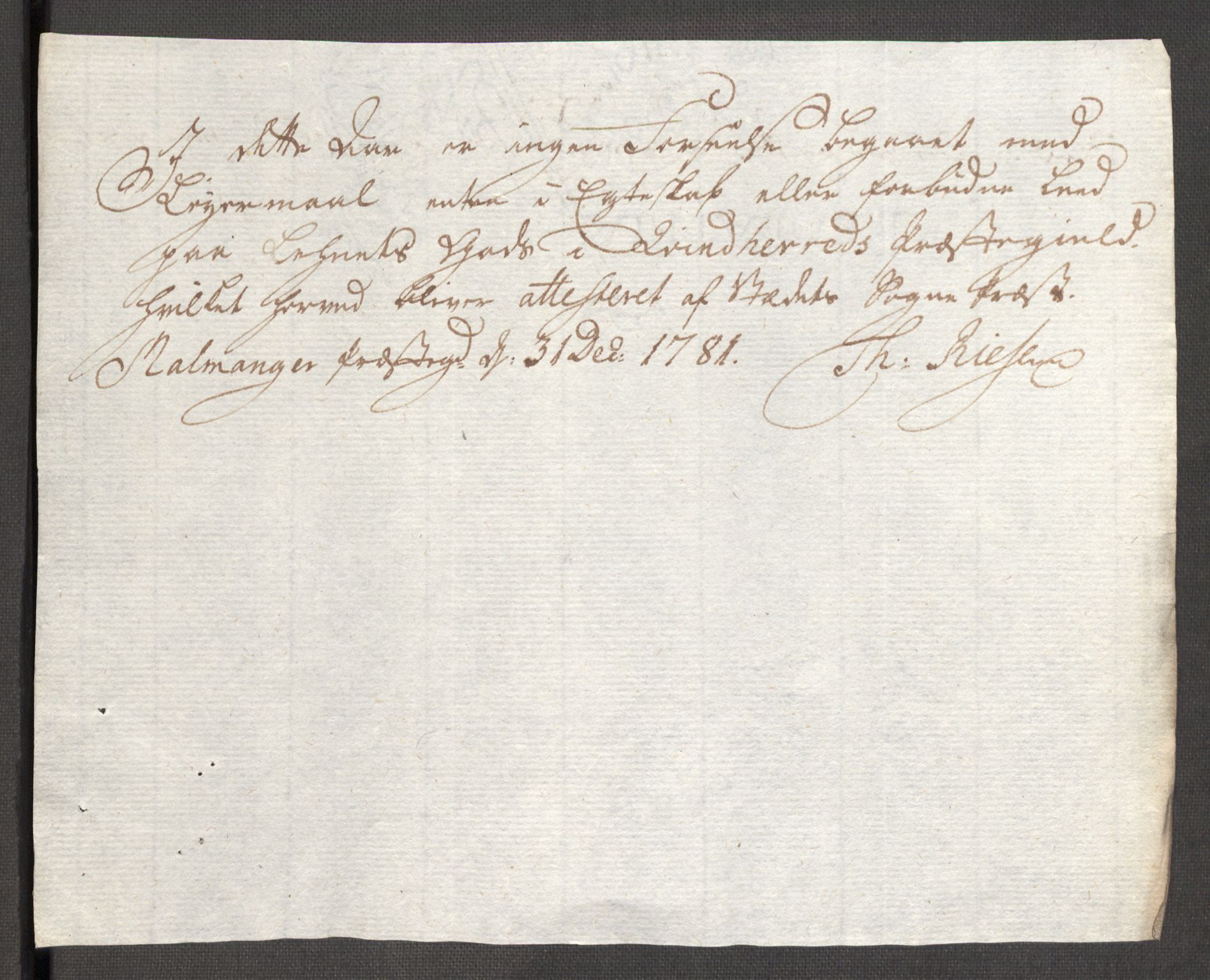 Rentekammeret inntil 1814, Reviderte regnskaper, Fogderegnskap, AV/RA-EA-4092/R48/L3097: Fogderegnskap Sunnhordland og Hardanger, 1781, p. 288