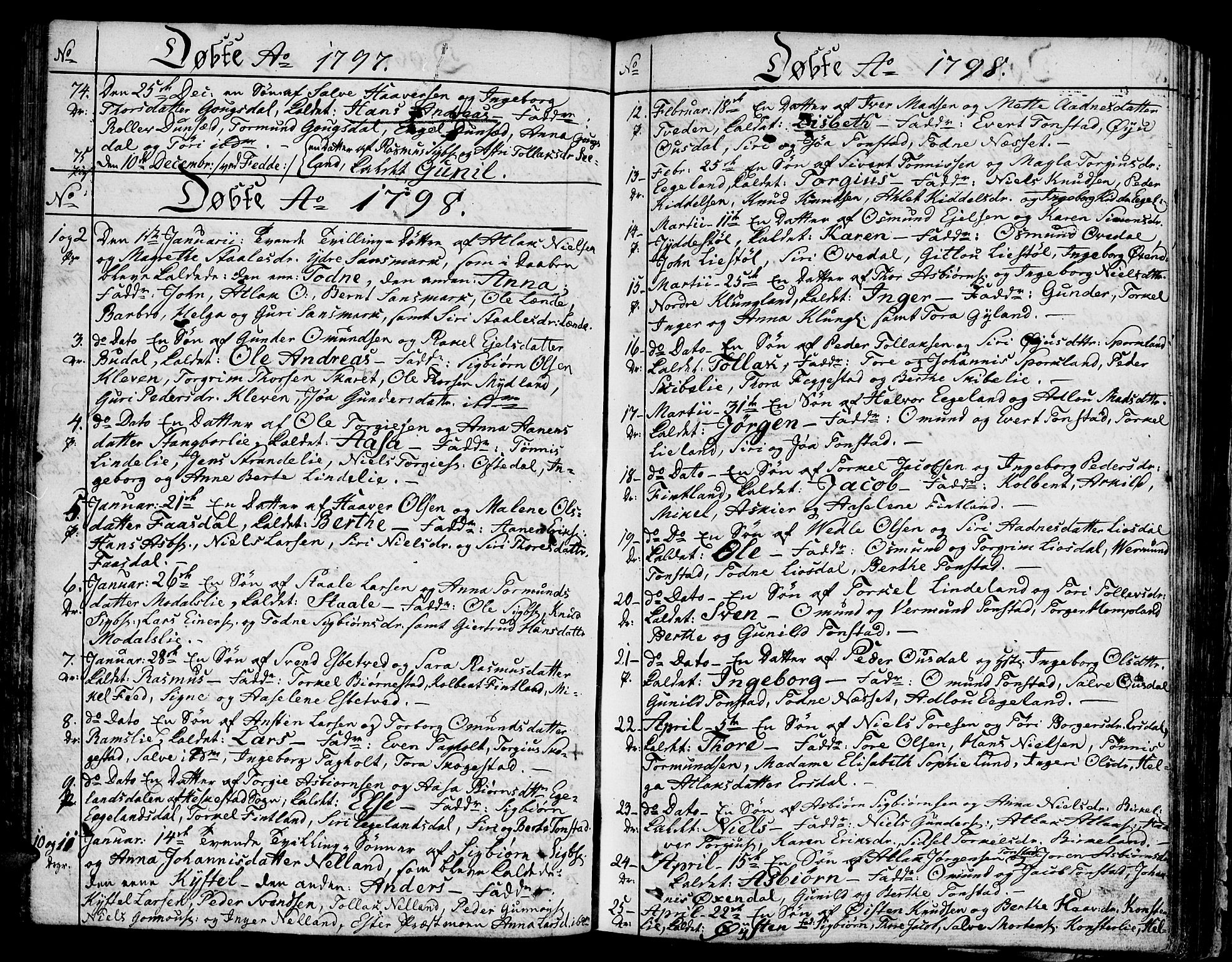 Bakke sokneprestkontor, SAK/1111-0002/F/Fa/Faa/L0002: Parish register (official) no. A 2, 1780-1816, p. 141