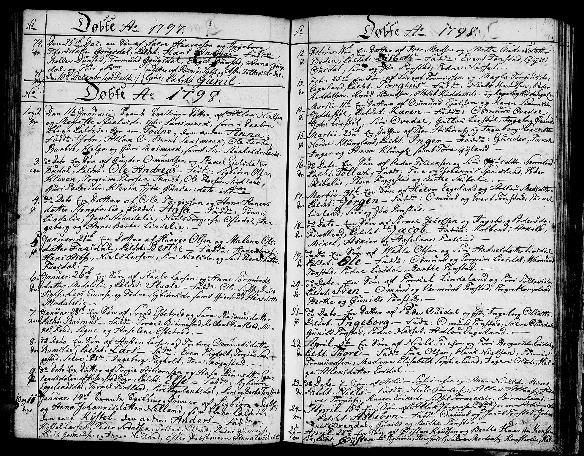 Bakke sokneprestkontor, AV/SAK-1111-0002/F/Fa/Faa/L0002: Parish register (official) no. A 2, 1780-1816, p. 141