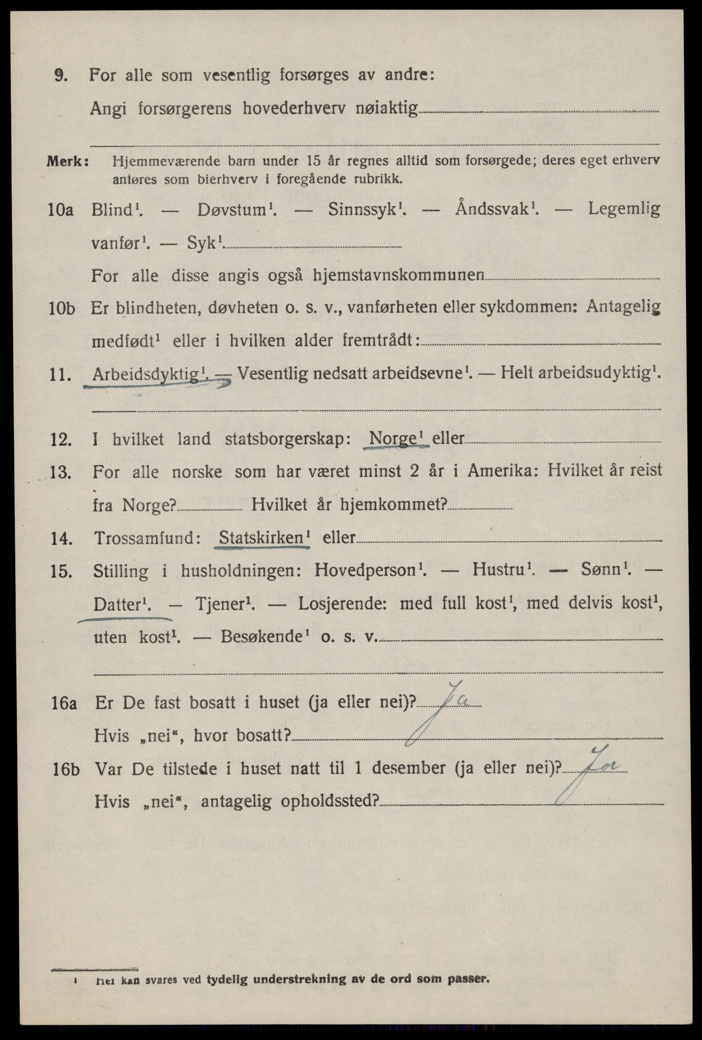 SAST, 1920 census for Hjelmeland, 1920, p. 1808
